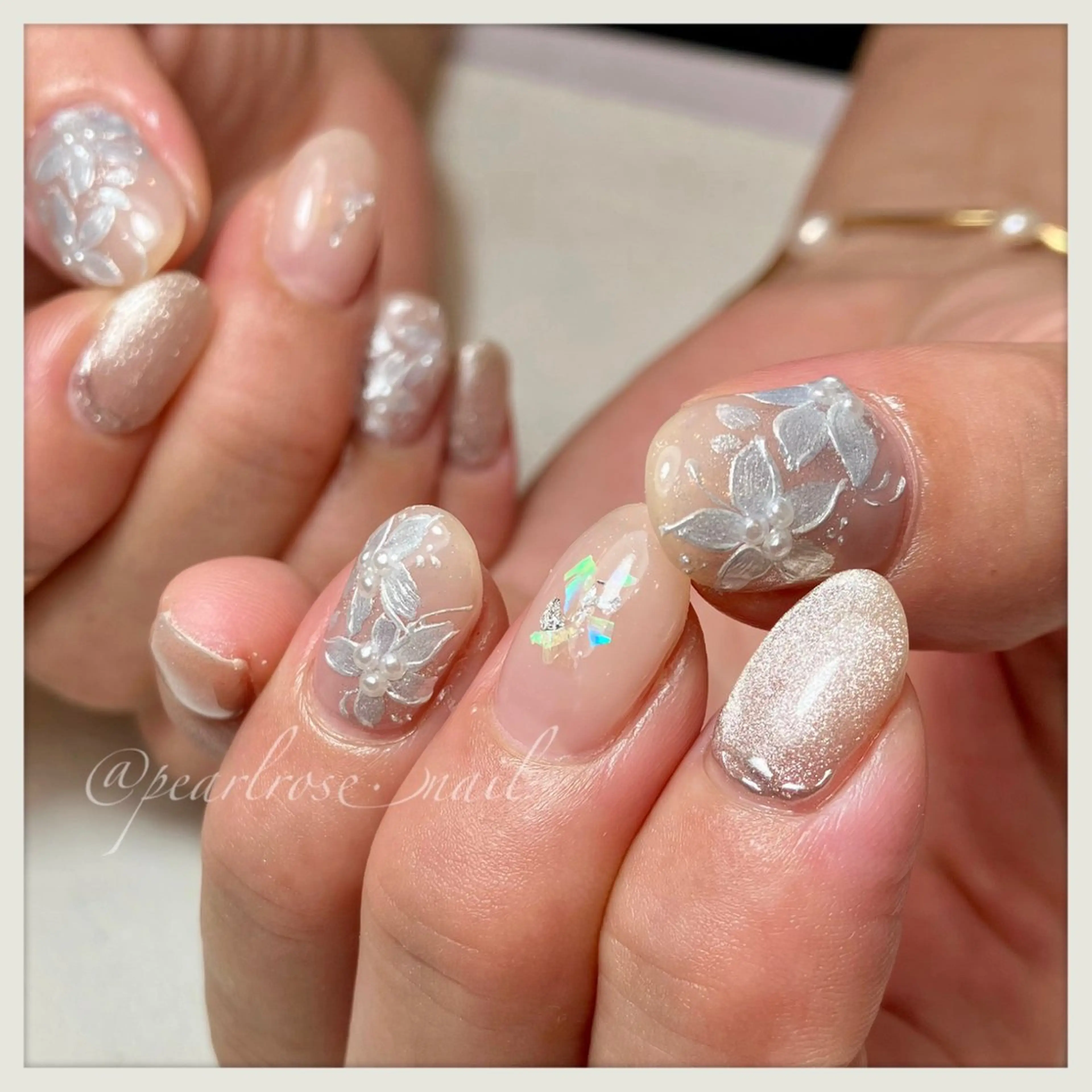 ネイル フラワーネイル ブライダルネイル ハンドネイル Beauty salon Ryu・ange所属・RyuAnge リュアンジュのその他イメージ