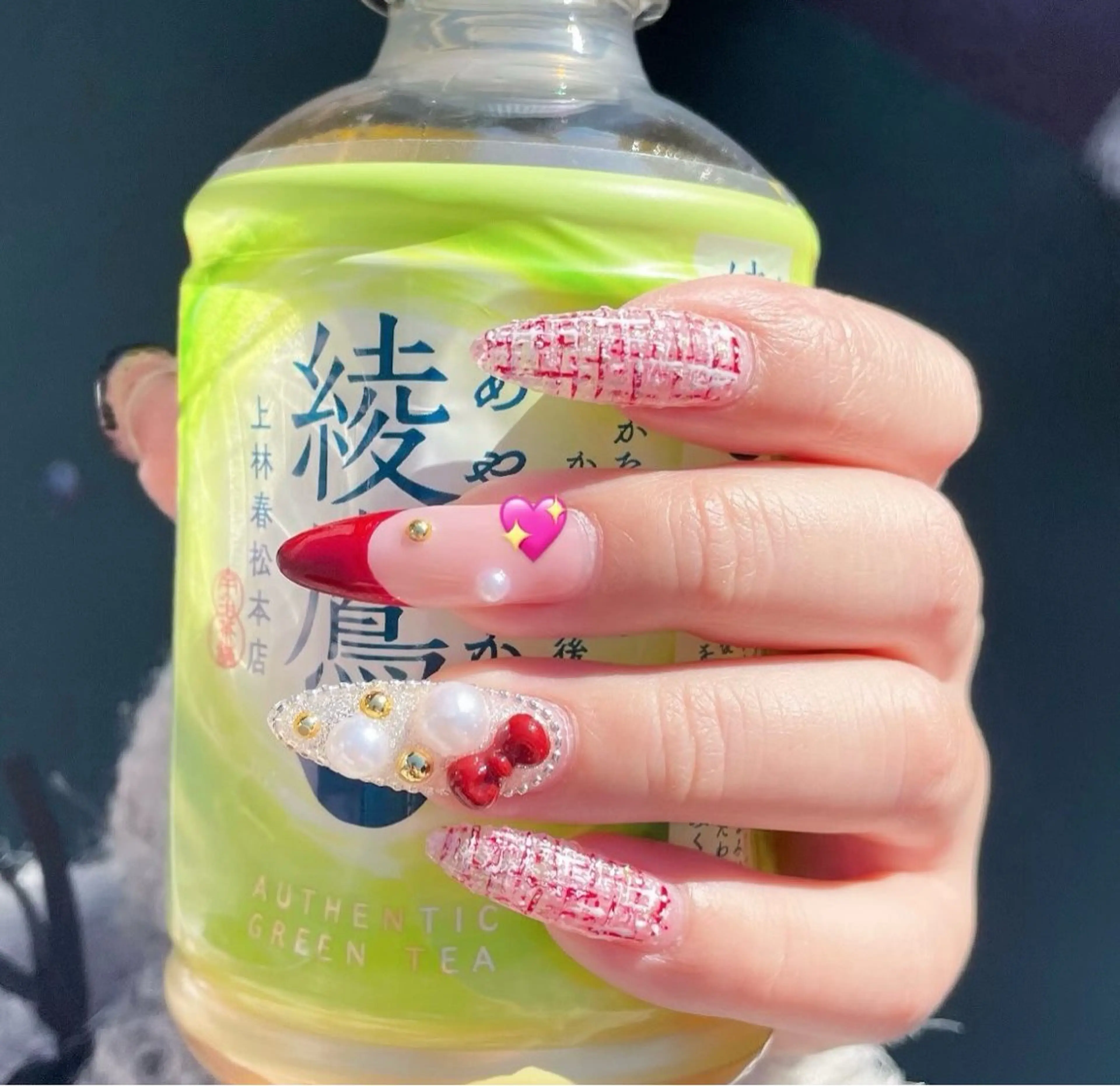 ネイル 持ち込み あゆ🎀/ワンホンネ イル/痛ネイルのネイルデザイン