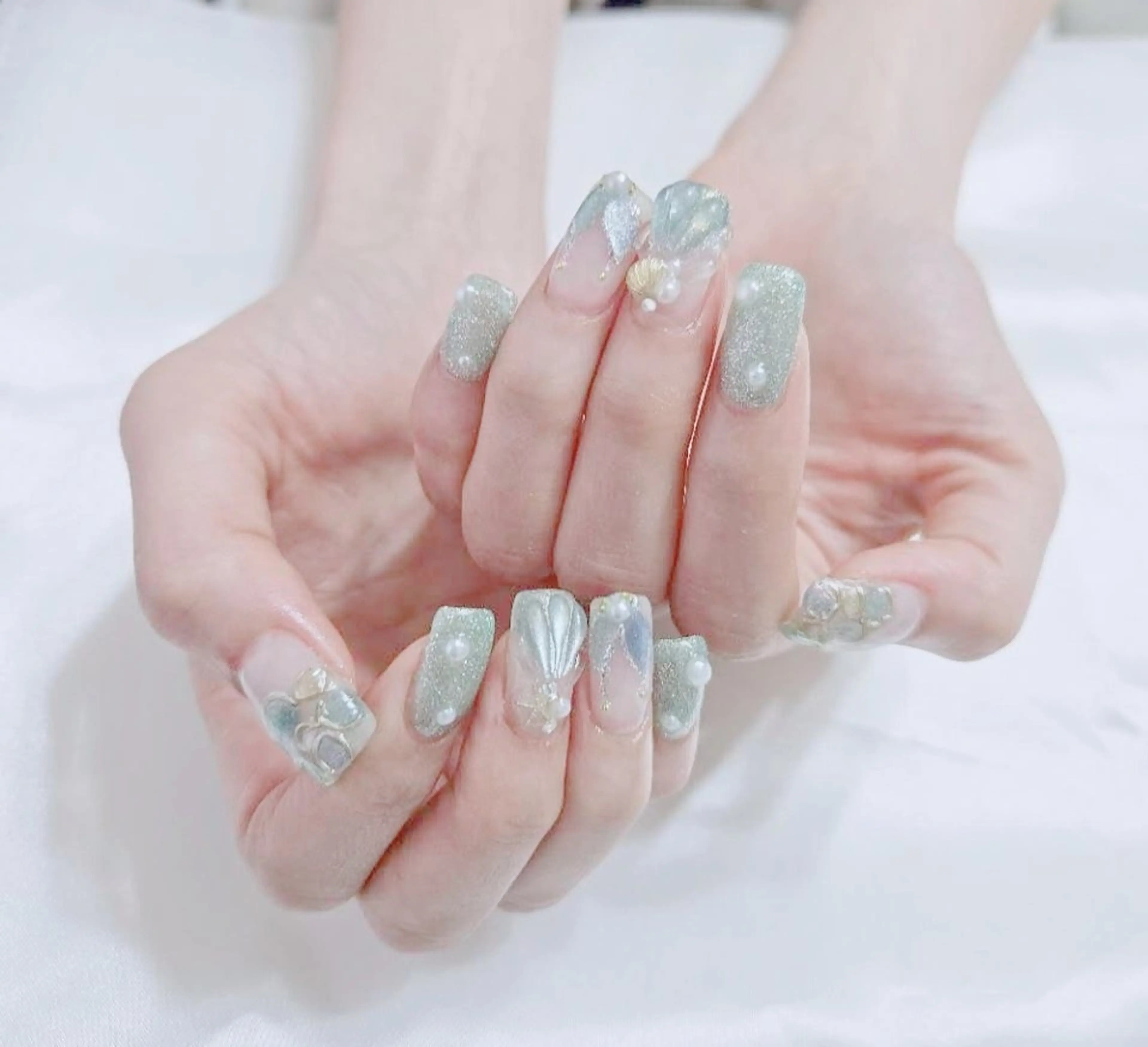 ネイル マグネットネイル ミラーネイル ワンカラーネイル ワンホンネイル ハンドネイル ハンドケア Beaubie  nailサロンのネイルデザイン