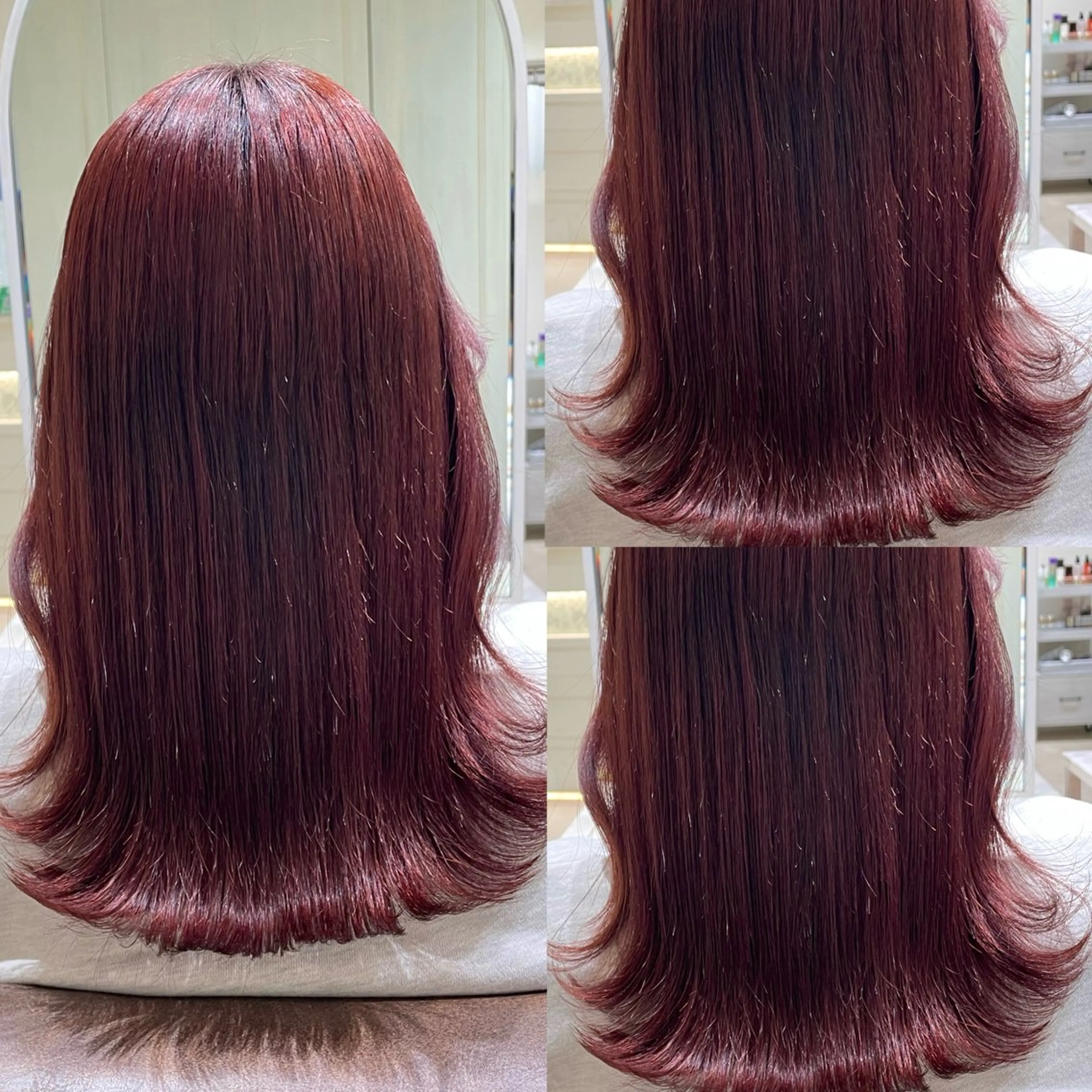 ミディアム カラー 髪質改善 トリートメント 艶カラー🩵中久保 舞優🩵のヘアスタイル