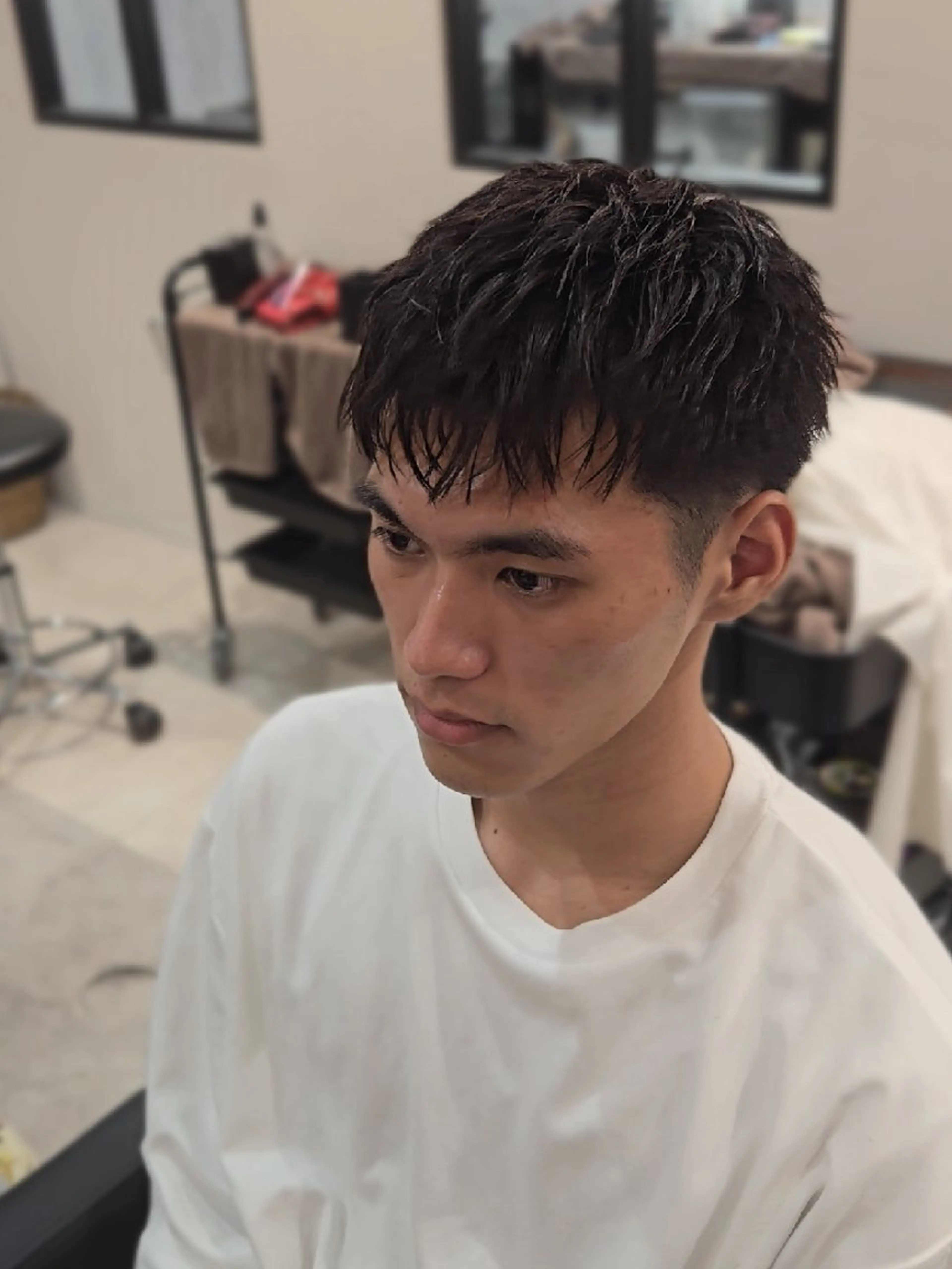 メンズ ショート ショートヘア カット ヘアセット Lapis 名古屋駅前店所属・LEN名古屋/パーマ メンズ特化美容師のヘアスタイル