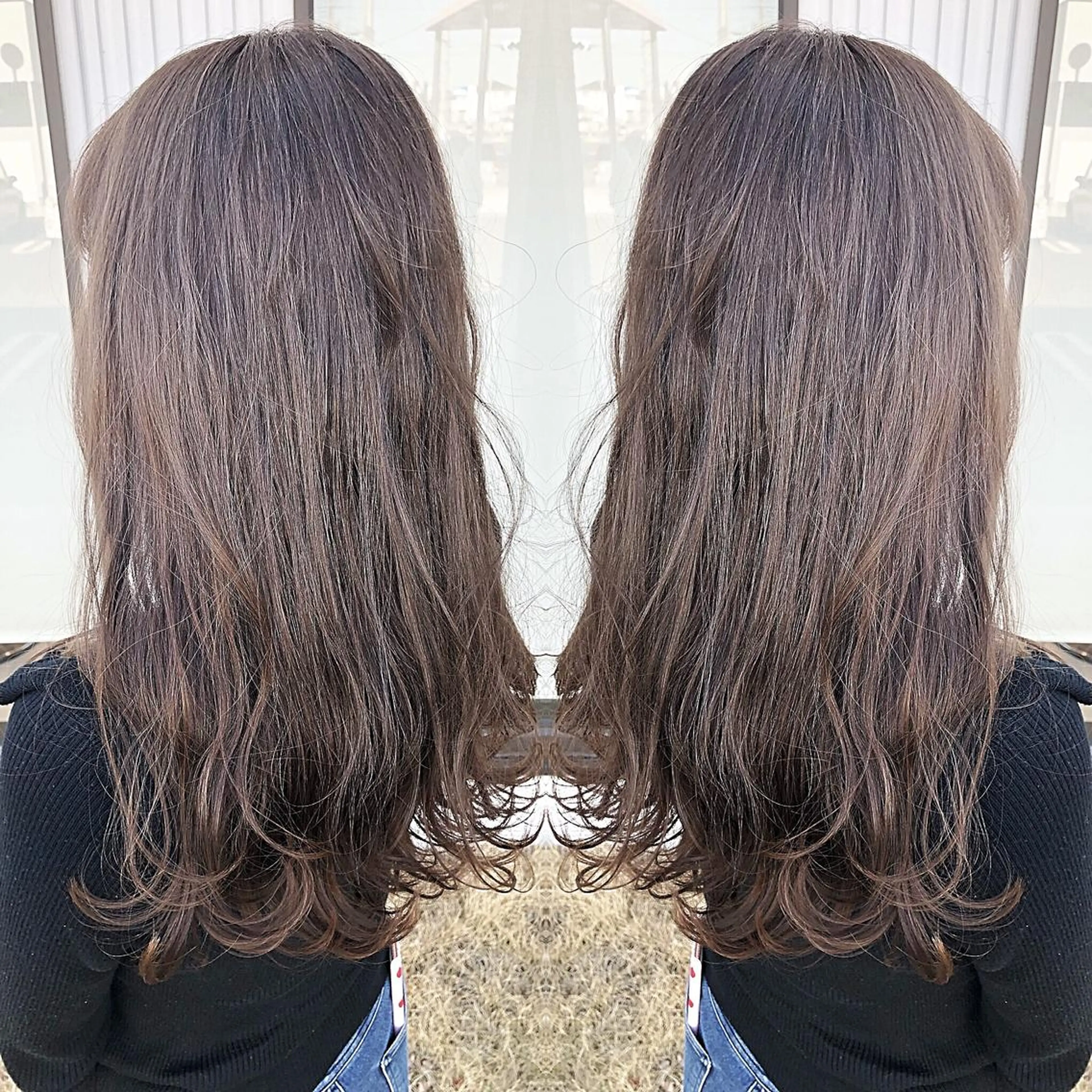 ロング カラー 名畑 裕貴のヘアスタイル