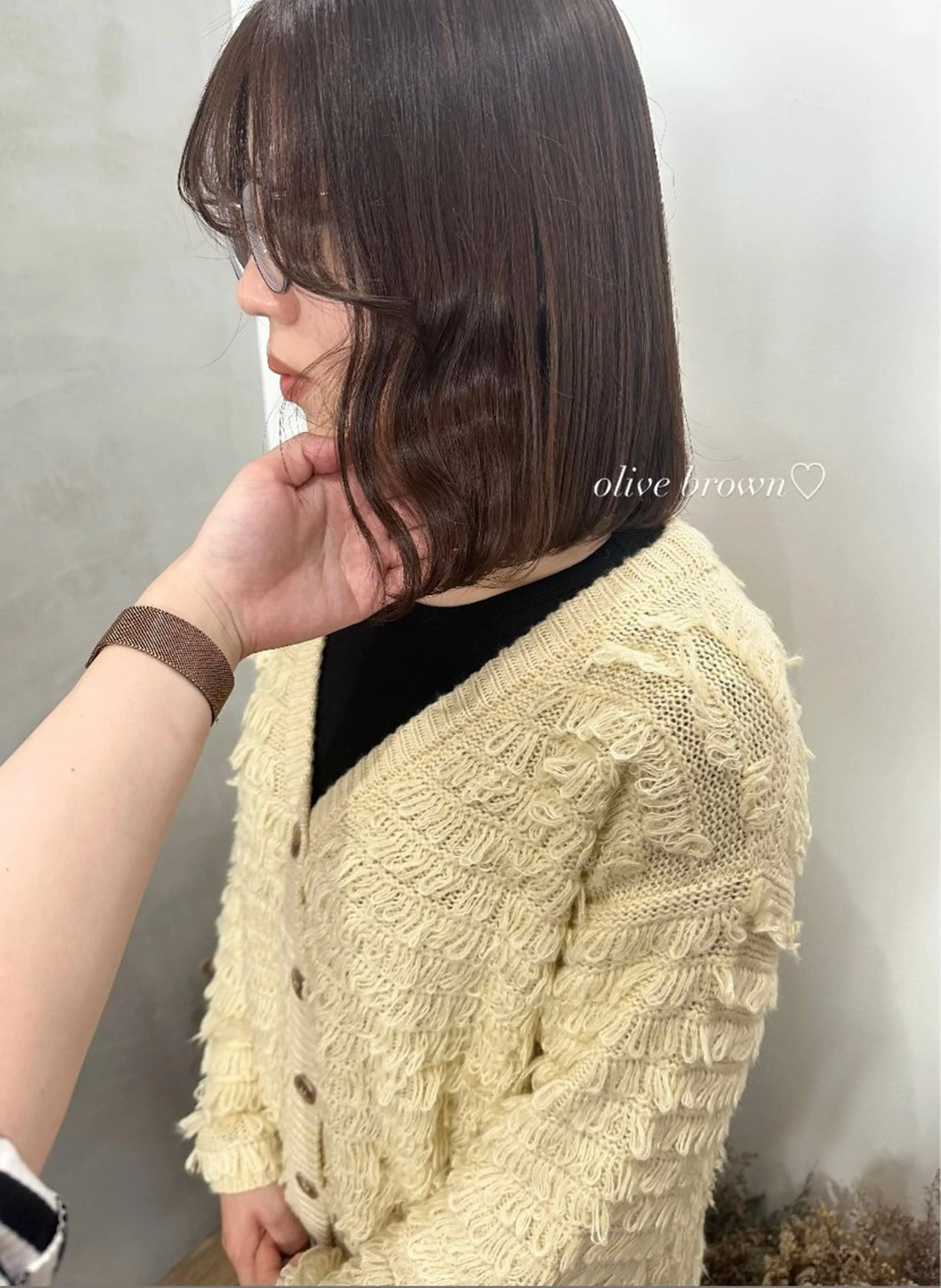 セミロング カラー ヘアアレンジ ヘアカラー トリートメント himawari♡ 柔らかいカラーのヘアスタイル