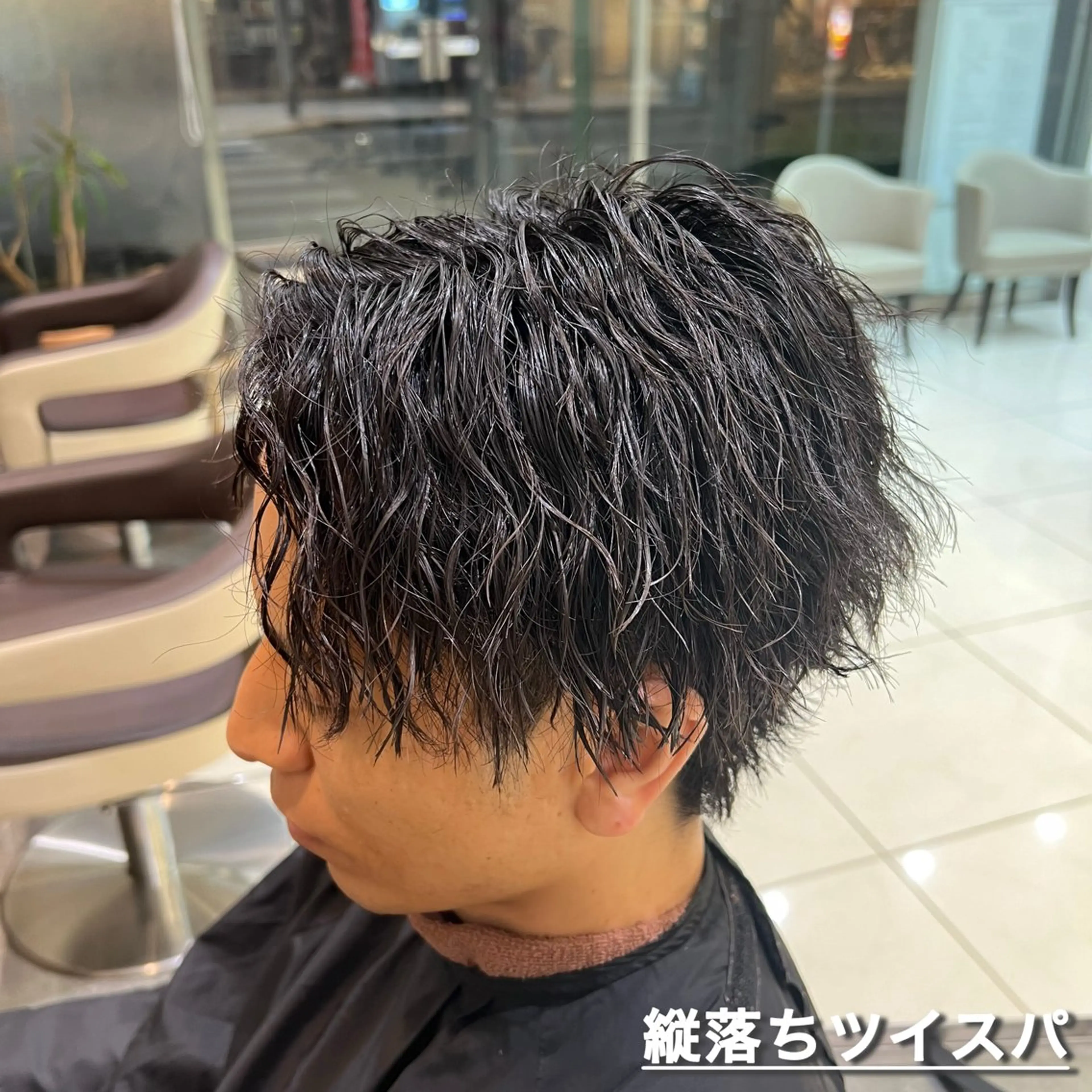 ショート パーマ メンズ カット パーマ 曲がる縮毛矯正・パー マ💈副店長田中💈のヘアスタイル