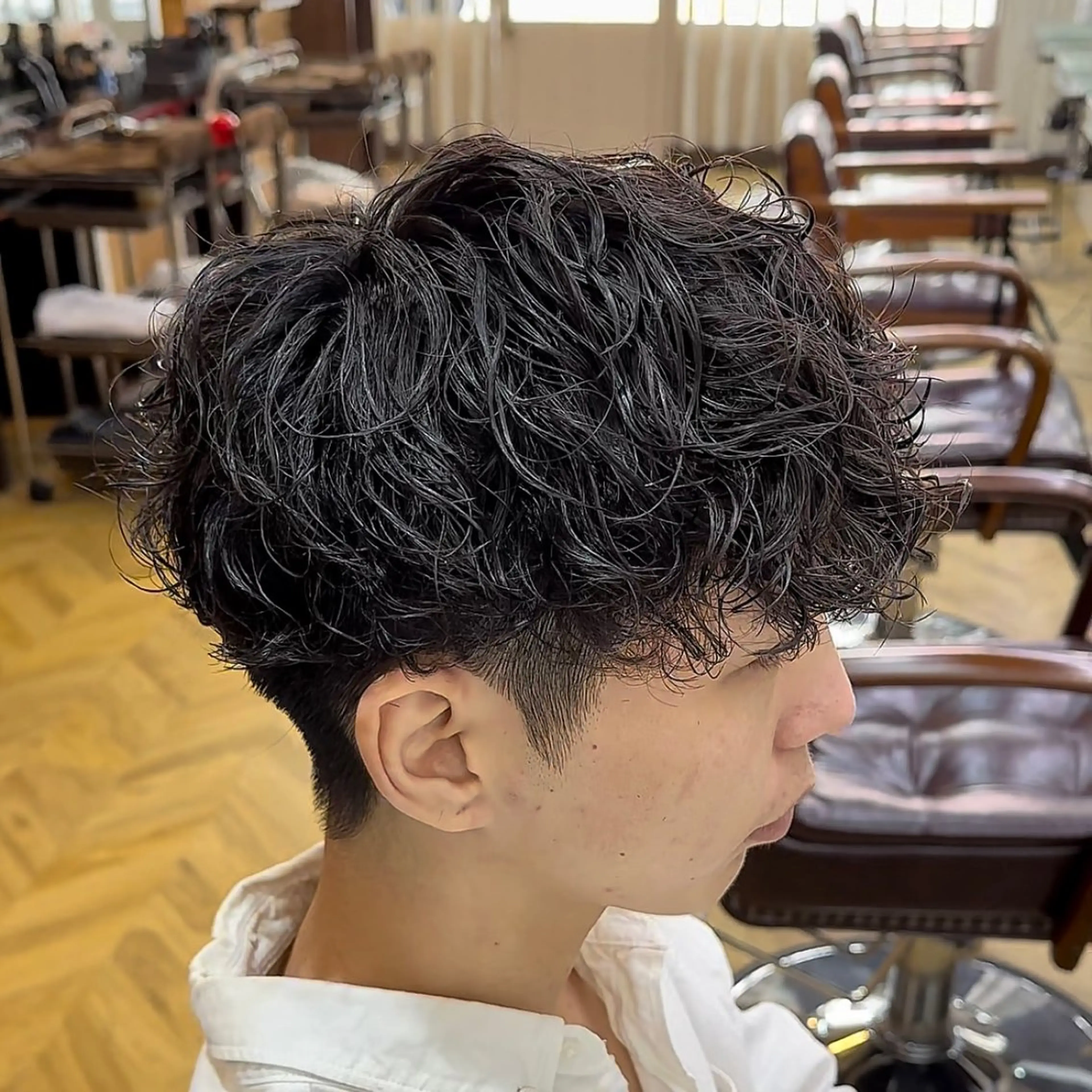 ショート パーマ メンズ マッシュ スペインカール 楽で簡単に決まる メンズヘア💥曽我尾のヘアスタイル