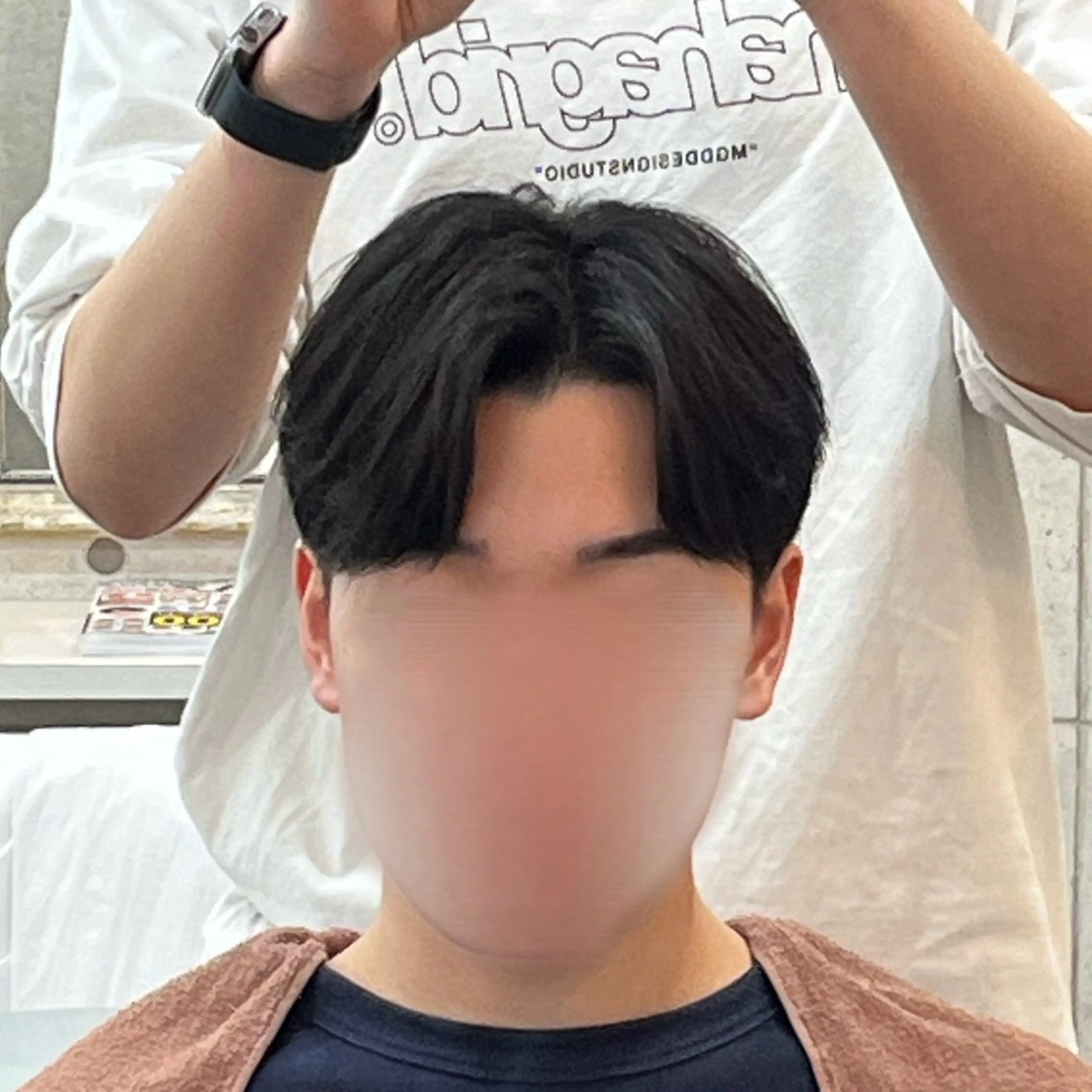 ショート メンズ センターパート メンズ就活ヘア FLAVA所属・吉祥寺メンズカット/ 韓国ヘア　渡邉壮太朗のヘアスタイル