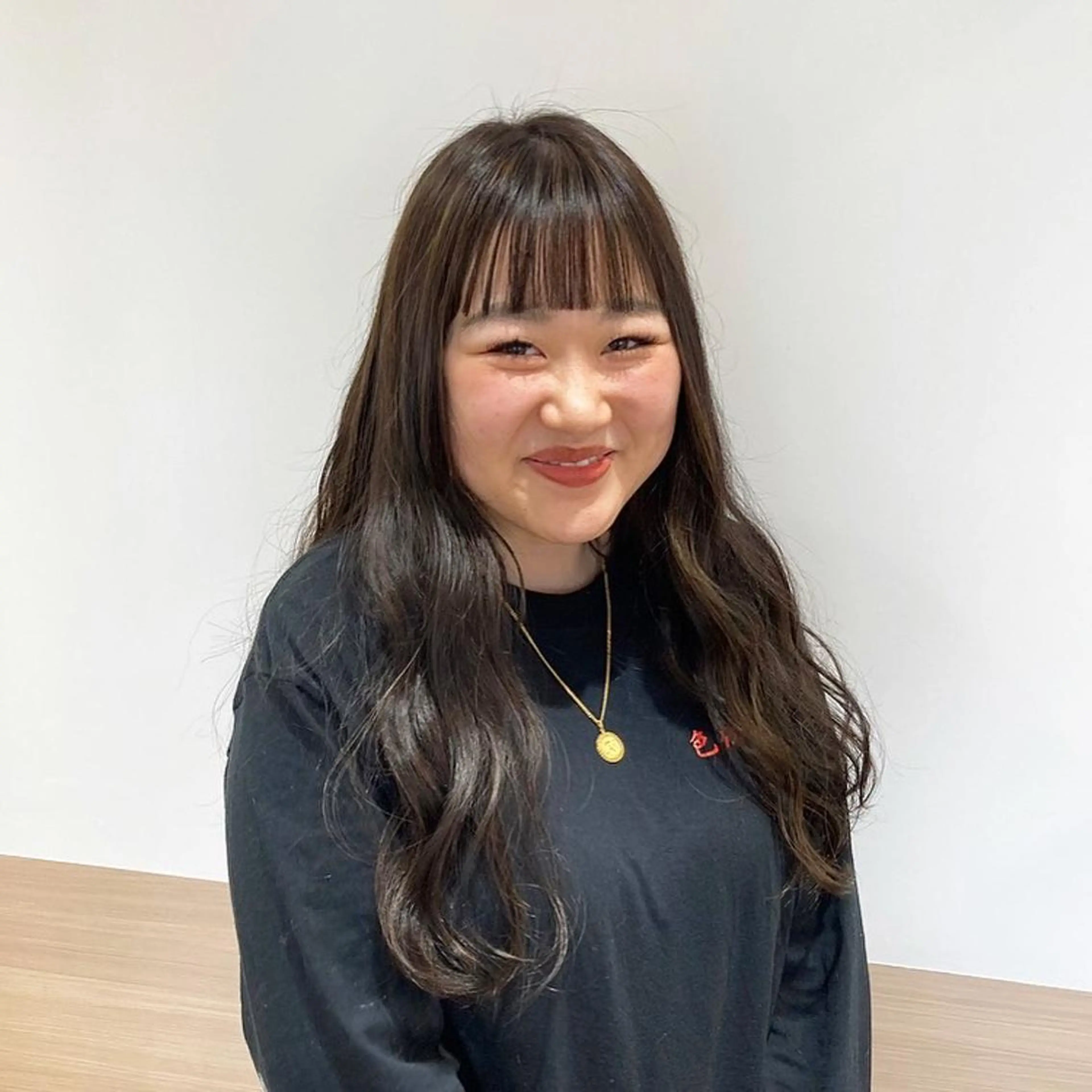 ロング カラー ハイライトカラー ハイライト シースルーバング icie所属・大阪ヴィーガンサロン KANAKOのヘアスタイル