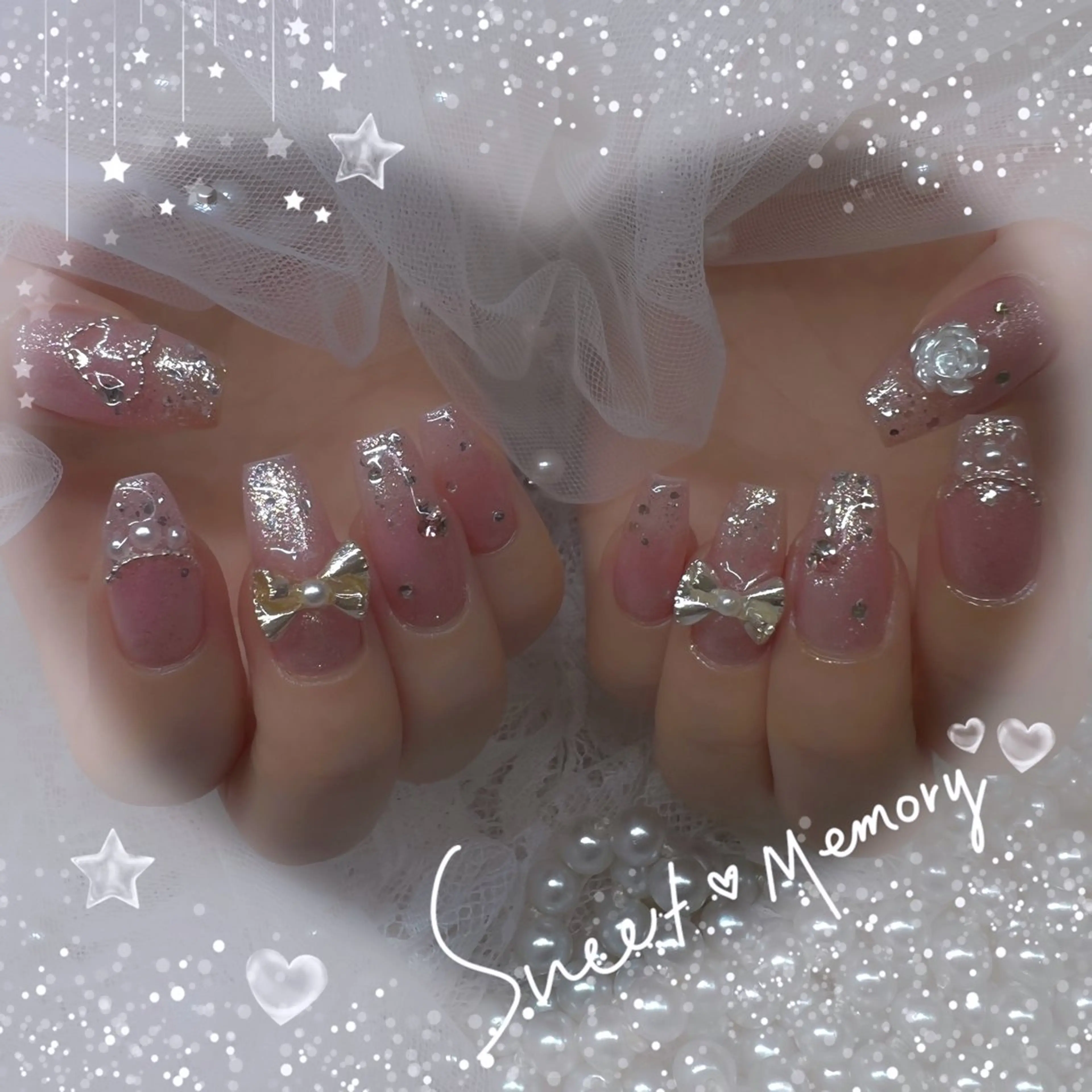 ネイル チークネイル フレンチネイル ガーリー ガラスフレンチ グラデーション ハンドネイル ハンドケア Chill Nailsalonのネイルデザイン