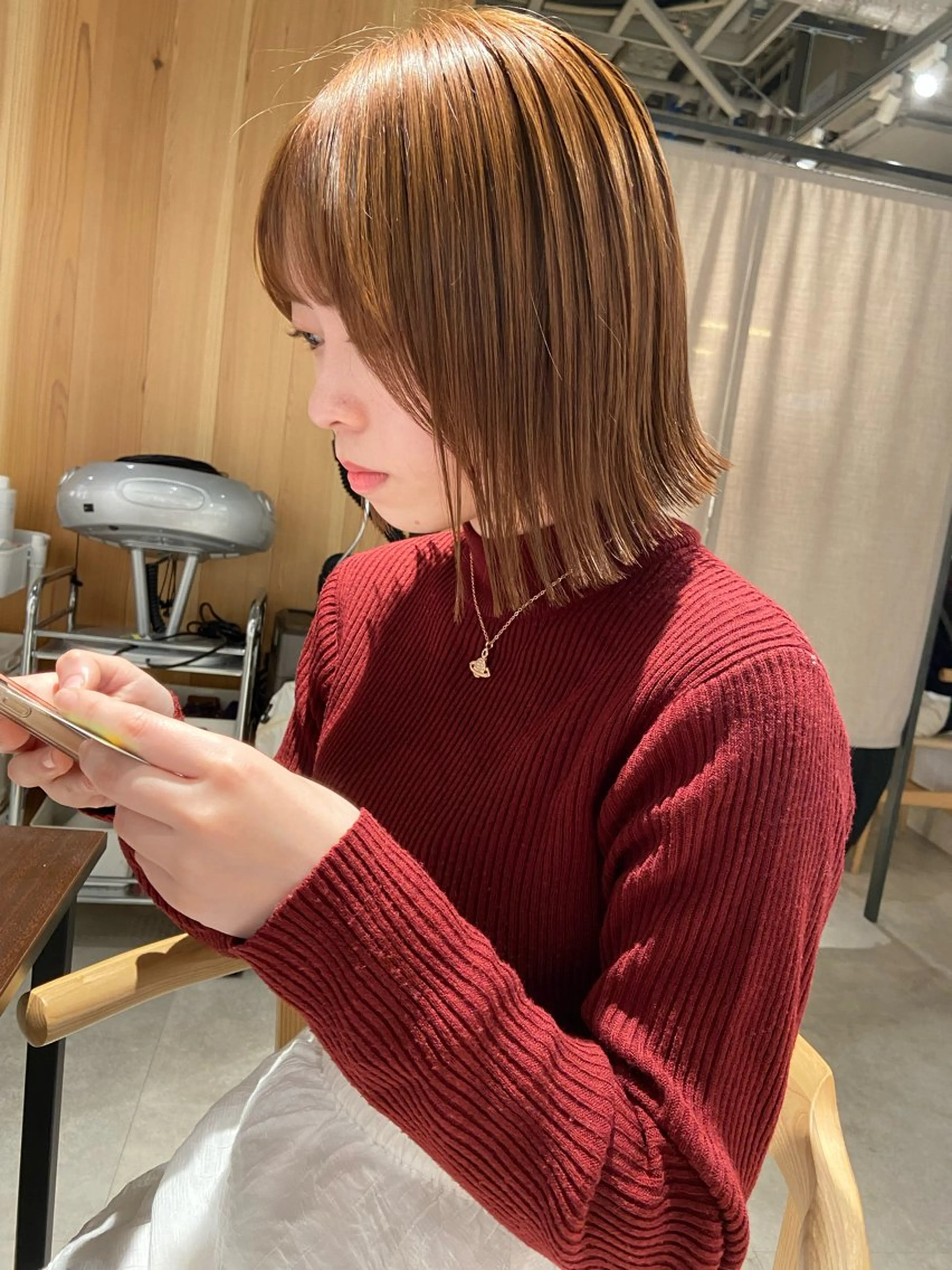 【ブリーチはしたくないけど明るくしたい】カット+ブリーチなしダブルカラー+2stepトリートメント💇♀️の写真