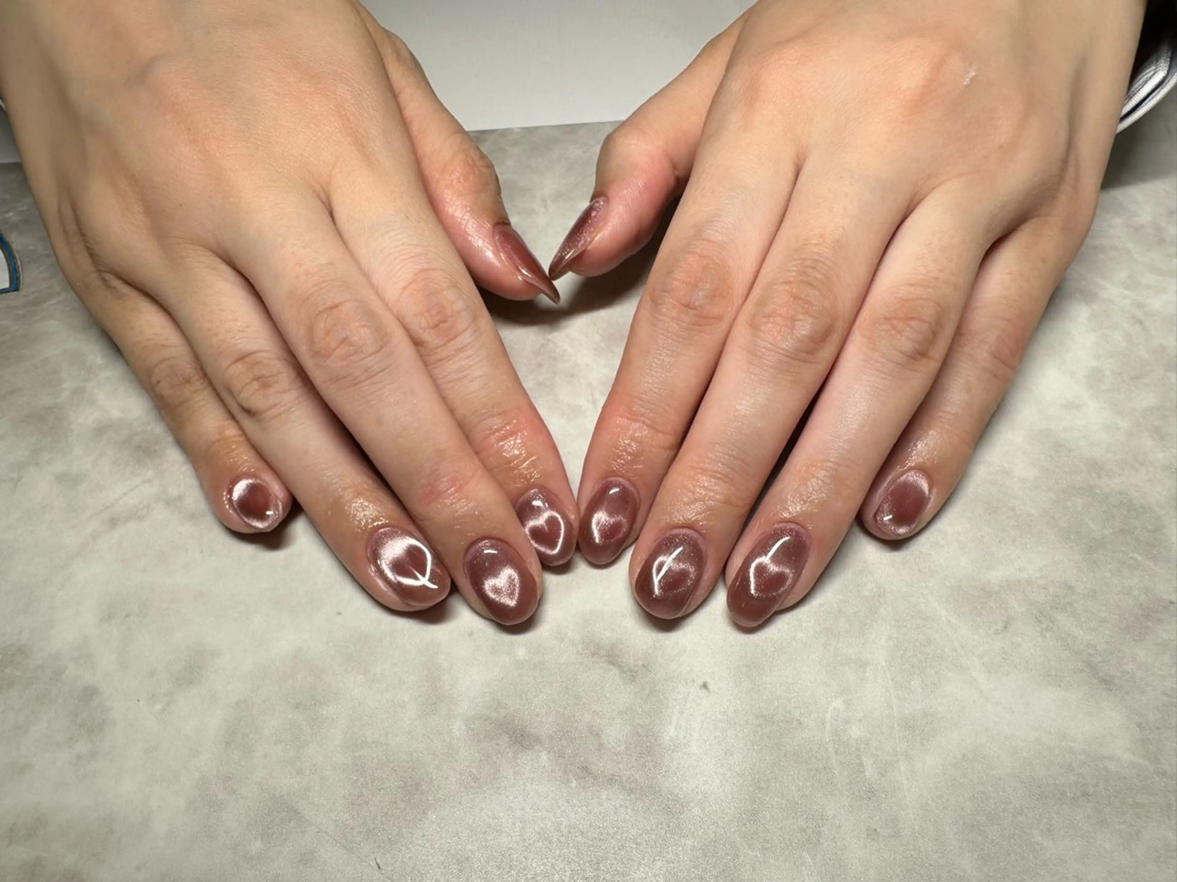 ネイル ハート マグネットネイル 【パラジェル・フィルイン】Nailsalon　Merci東中野所属・Merci shigaのネイルデザイン