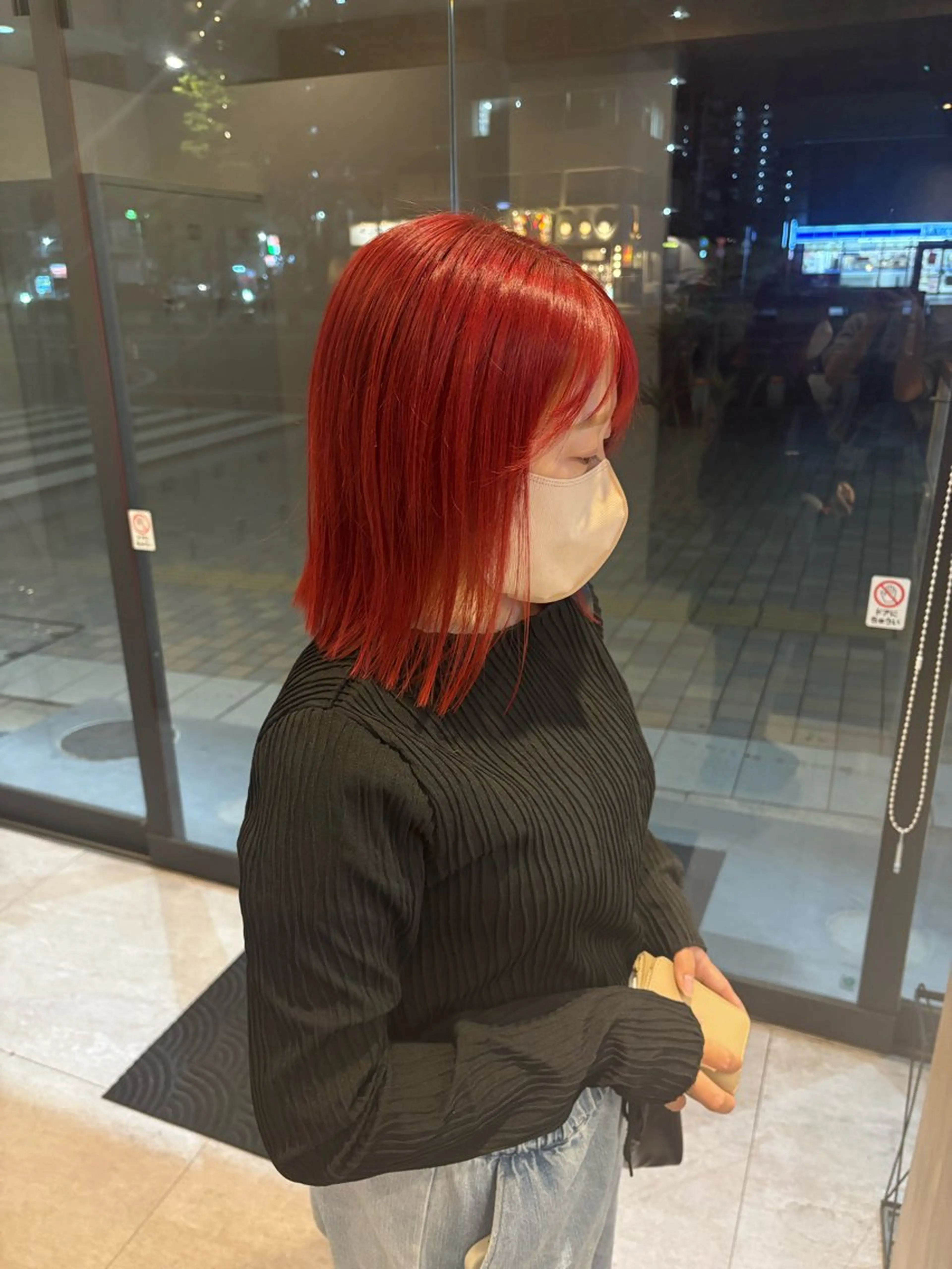 ミディアム カット ヘアカラー トリートメント rena /仙台/艶 カラー/レイヤーのヘアスタイル