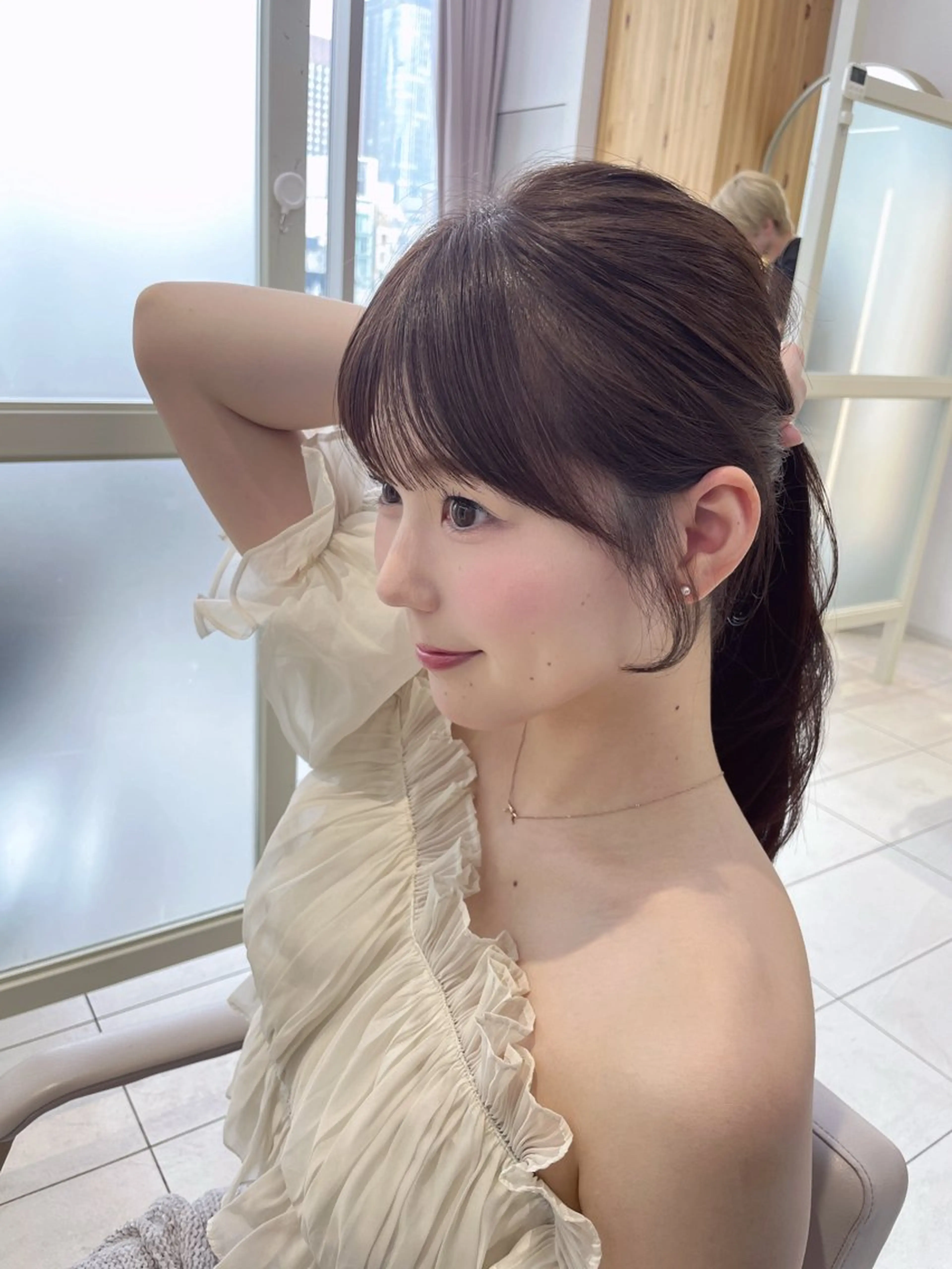 ミディアム カット ヘアカラー トリートメント 顔周り/透明感カラー /韓国ヘア/TAKUのヘアスタイル