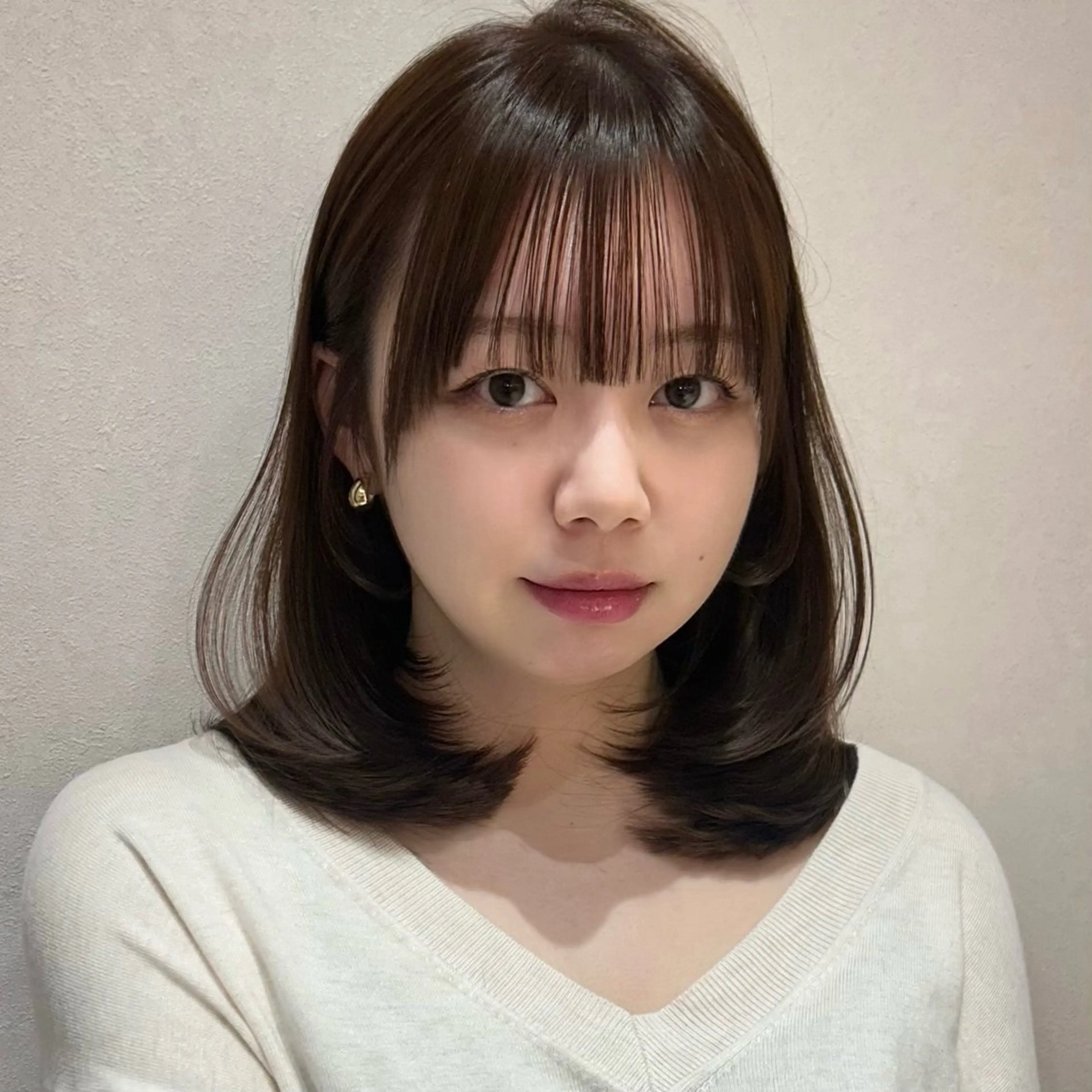 ミディアム カラー カット ヘアカラー トリートメント レイヤー/艶カラー/ Natsuho💞のヘアスタイル