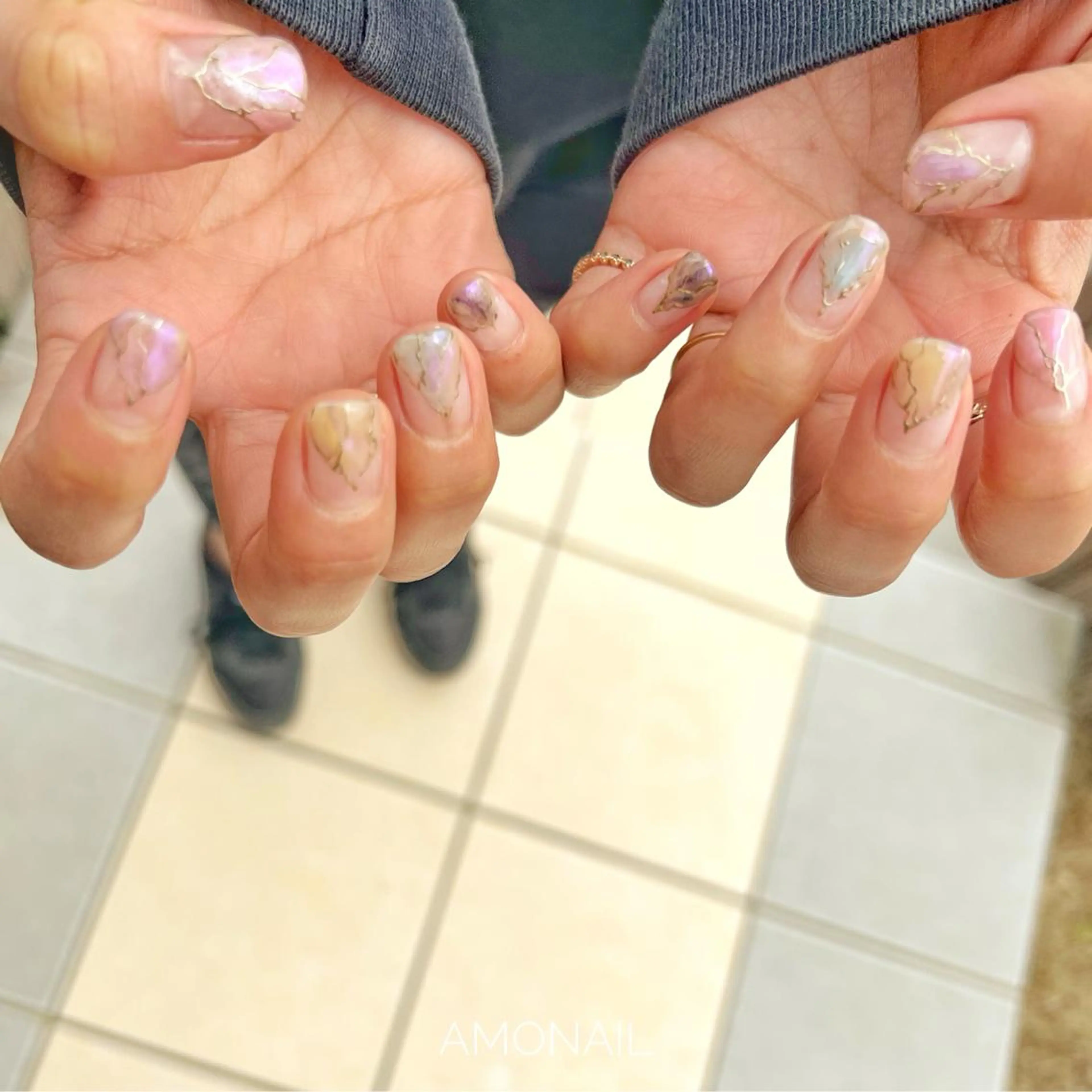 ネイル アートネイル フットネイル ニュアンスネイル ピスタチオネイル 唐笠 祥子のその他イメージ