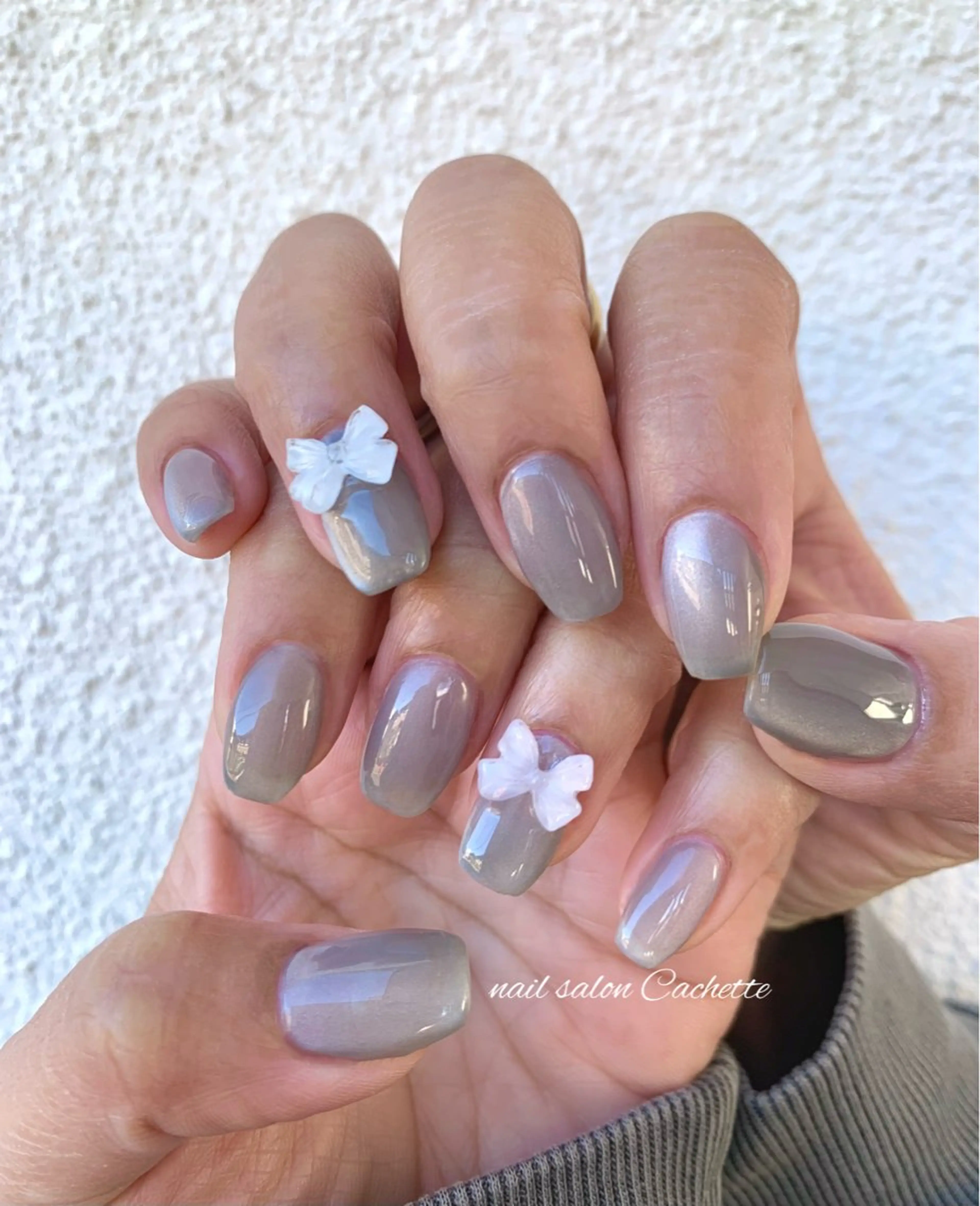 ネイル アートネイル リボン ✧Cachette✧ YUKARIのネイルデザイン