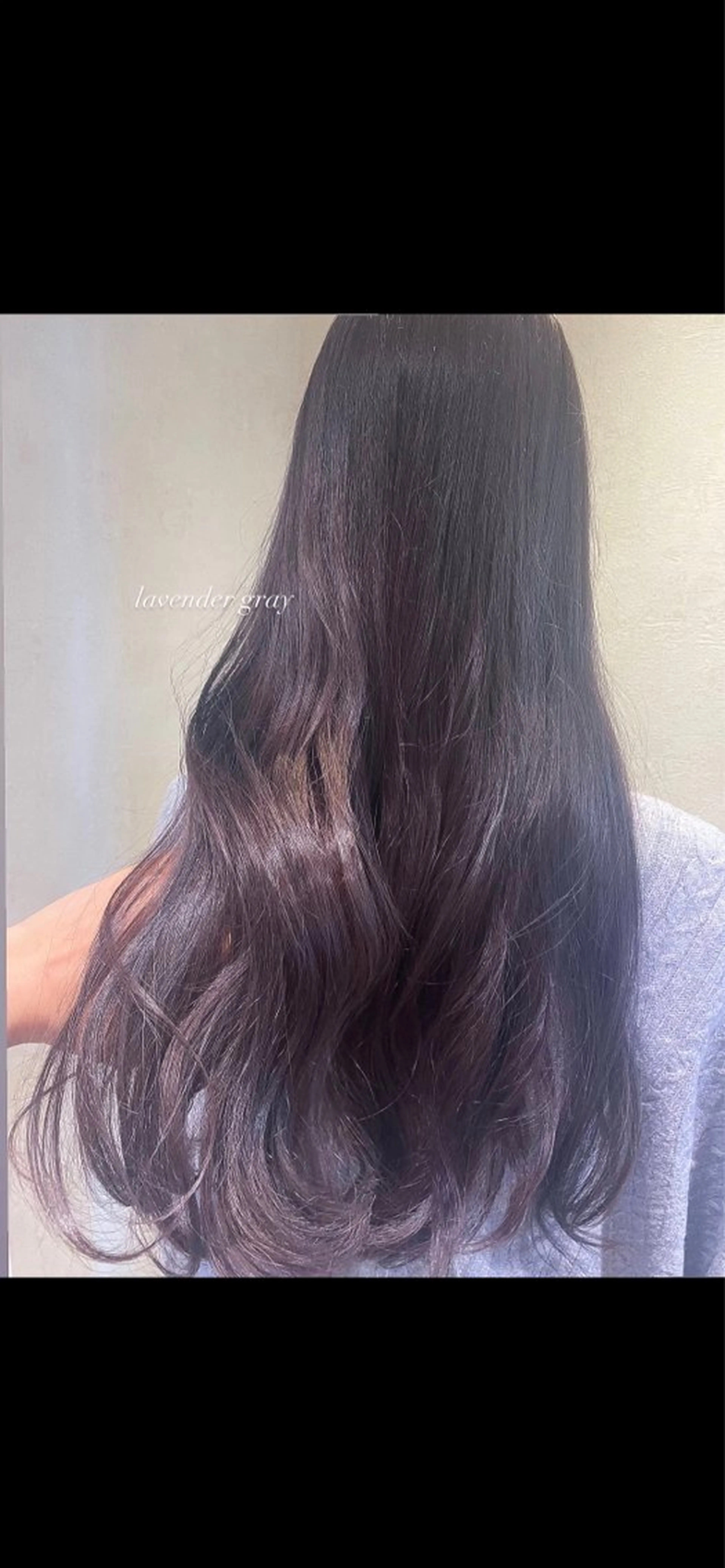 ロング カラー ブリーチ 透明感カラー グレージュ ラベンダーカラー ラベンダーグレージュ カット ヘアカラー トリートメント 透明感カラー／韓国 レイヤーmomokaのヘアスタイル