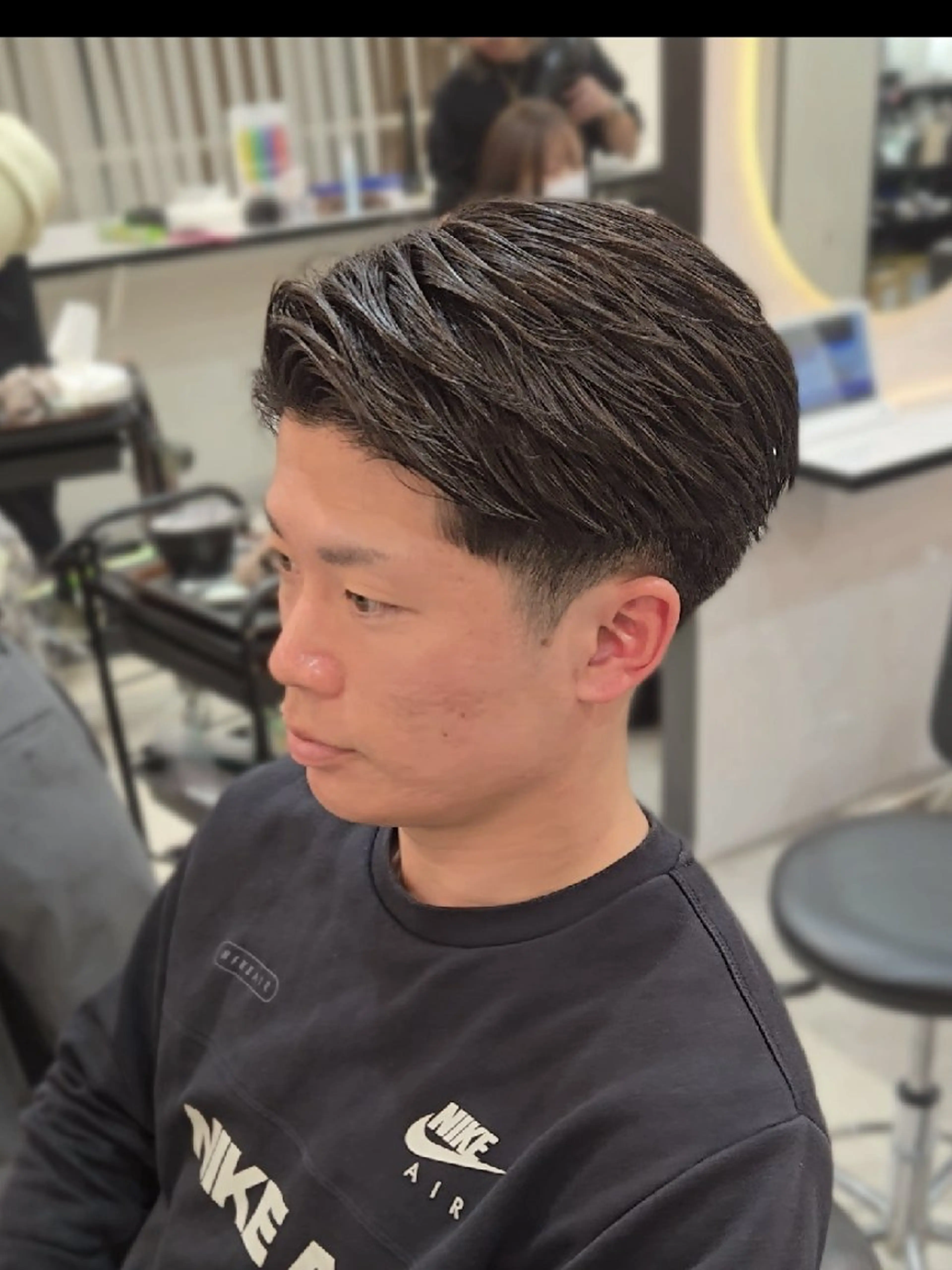 メンズ ショート パーマ メンズパーマ くせ毛 ストレートパーマ カット 縮毛矯正 ヘアセット Lapis 名古屋駅前店所属・LEN名古屋/パーマ メンズ特化美容師のヘアスタイル