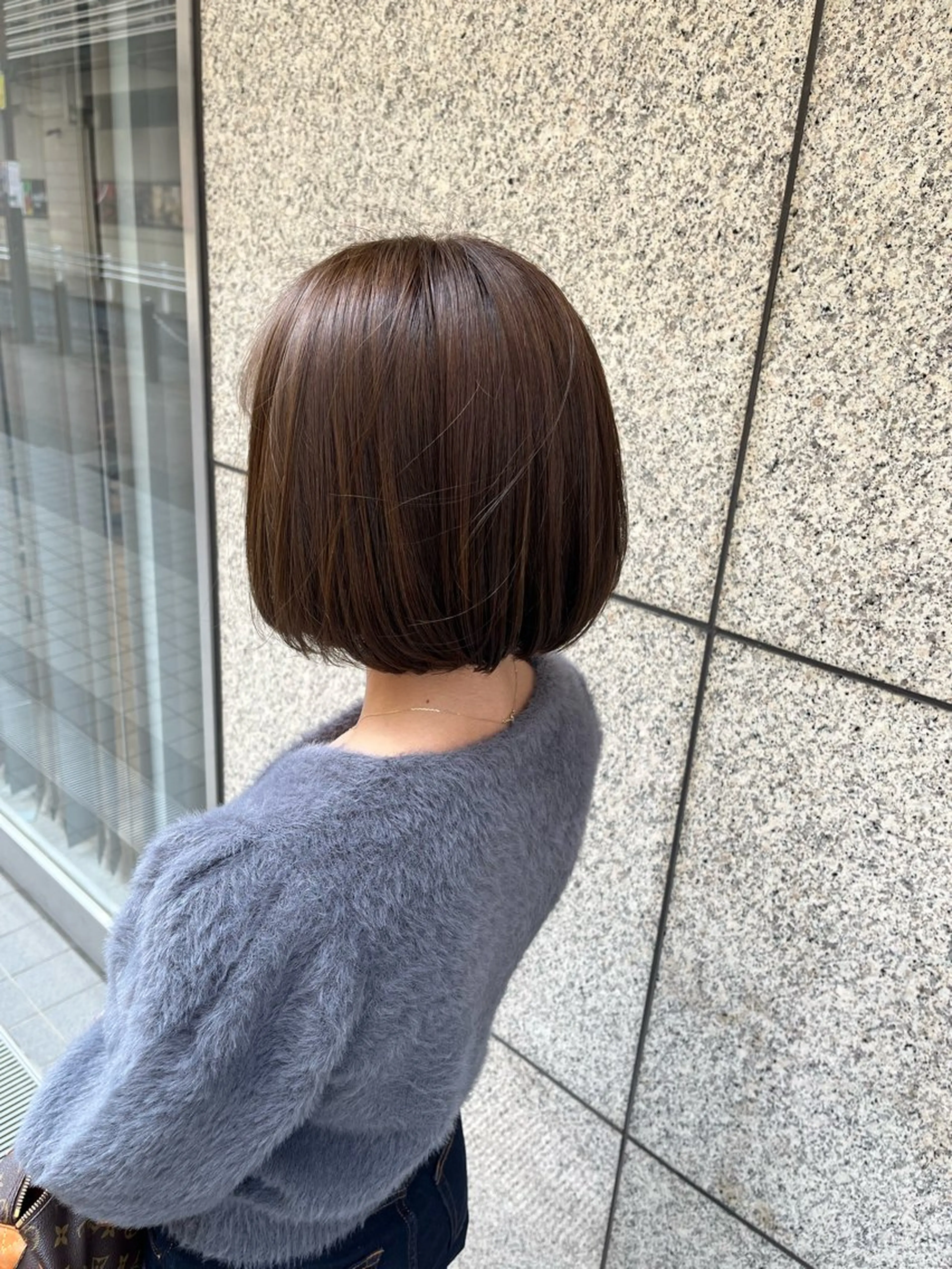 ミディアム カラー ニュアンスパーマ 曲がる縮毛矯正　爲石のヘアスタイル