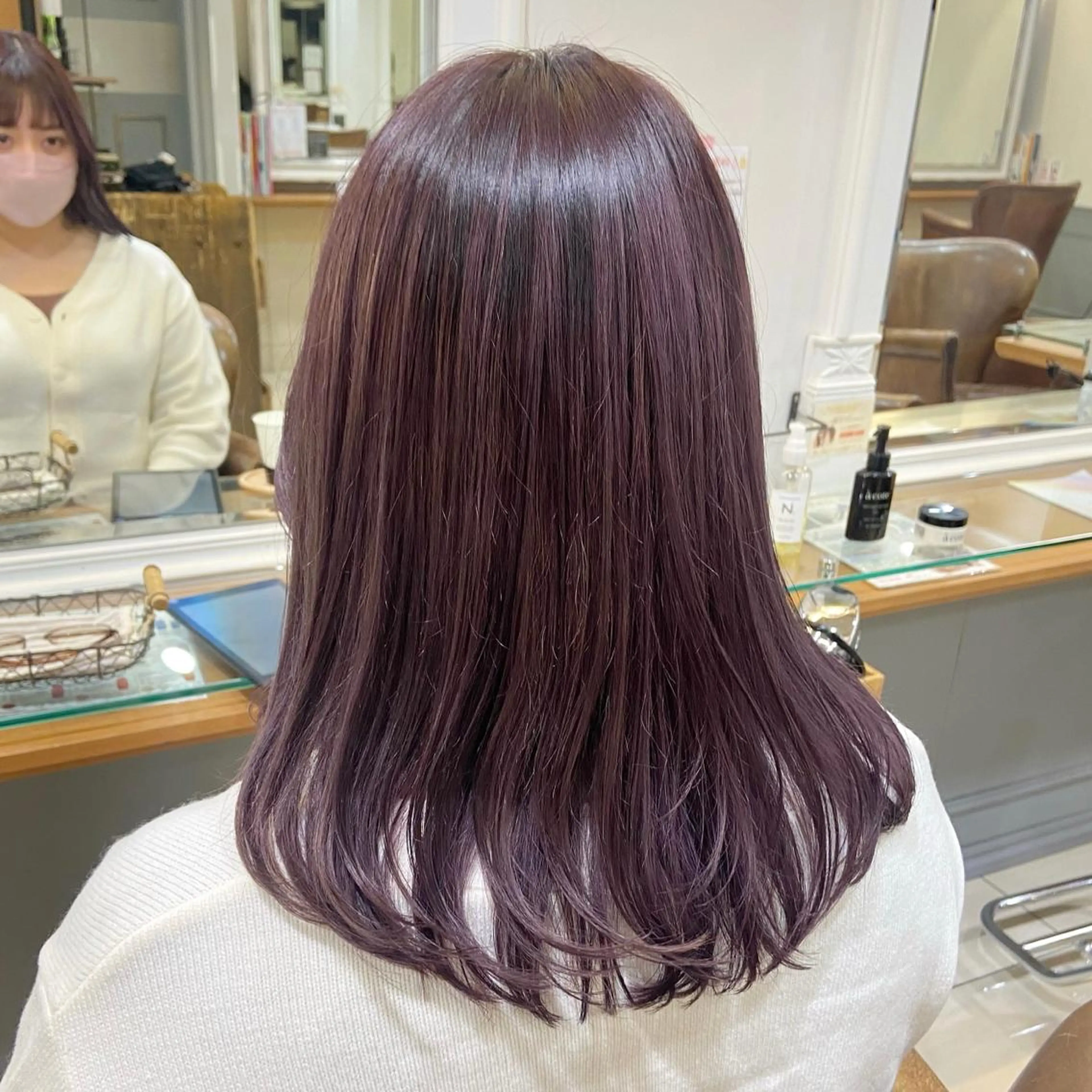 セミロング カラー ラベンダーカラー ラベンダーピンク ピンクカラー カット ヘアカラー 🫧 nanaco🫧のヘアスタイル