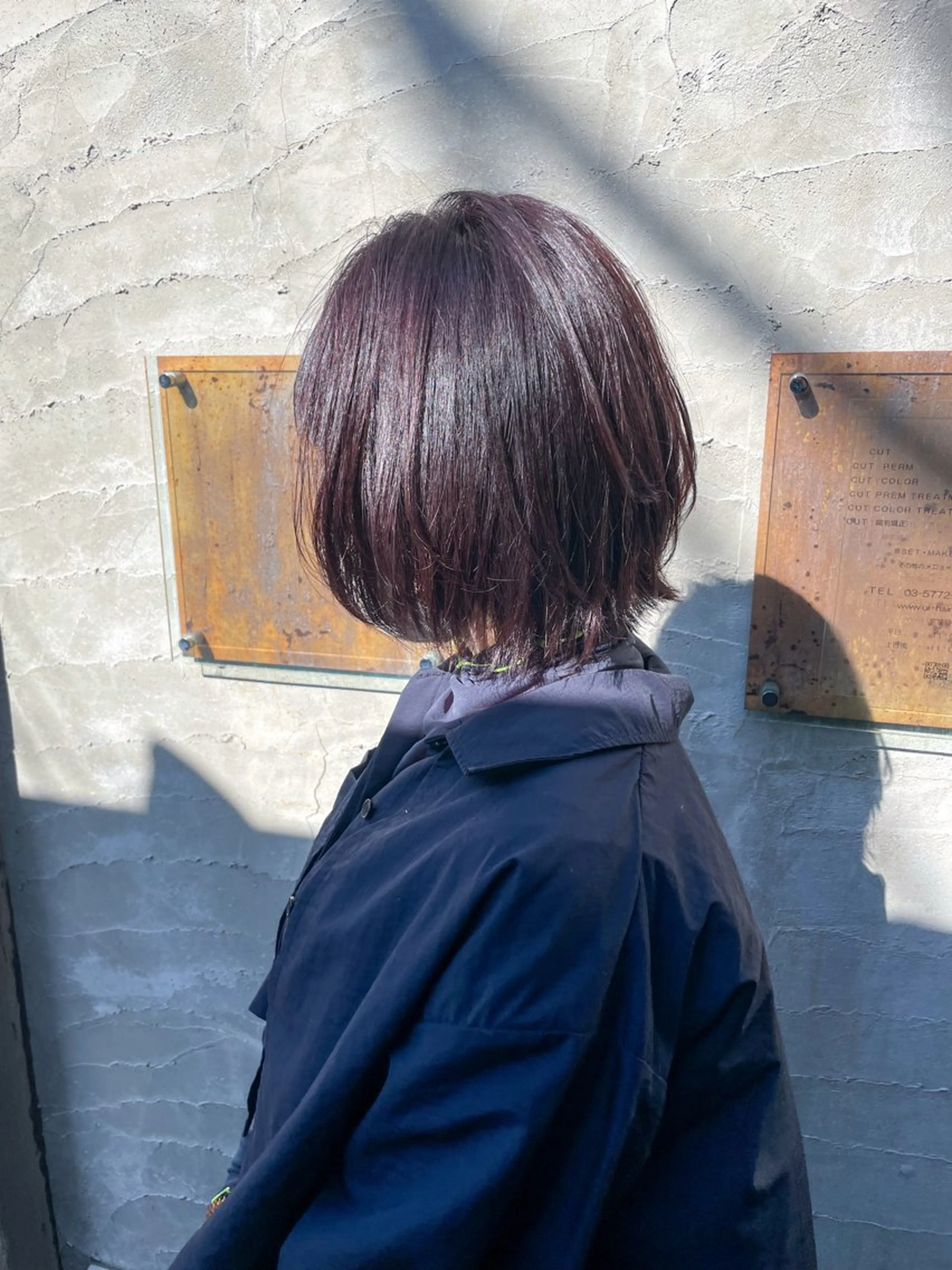 ミディアム ボブ レイヤーカット カット ヘアカラー レイヤー/ショート/ 艶カラー/なかちゃんのヘアスタイル