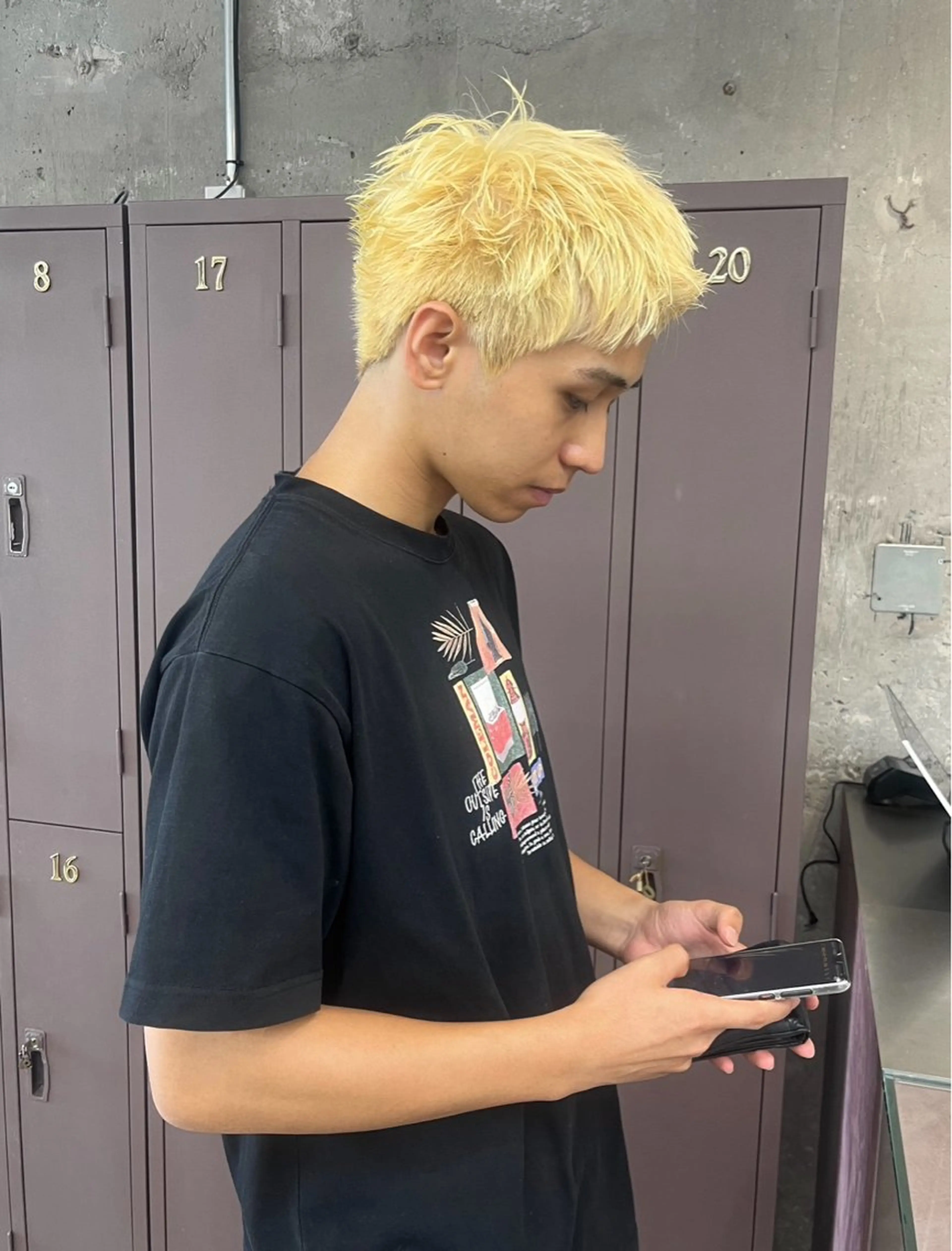 ショート カラー メンズ ナガノリノ /ボブ/ ベージュ/暖色のヘアスタイル