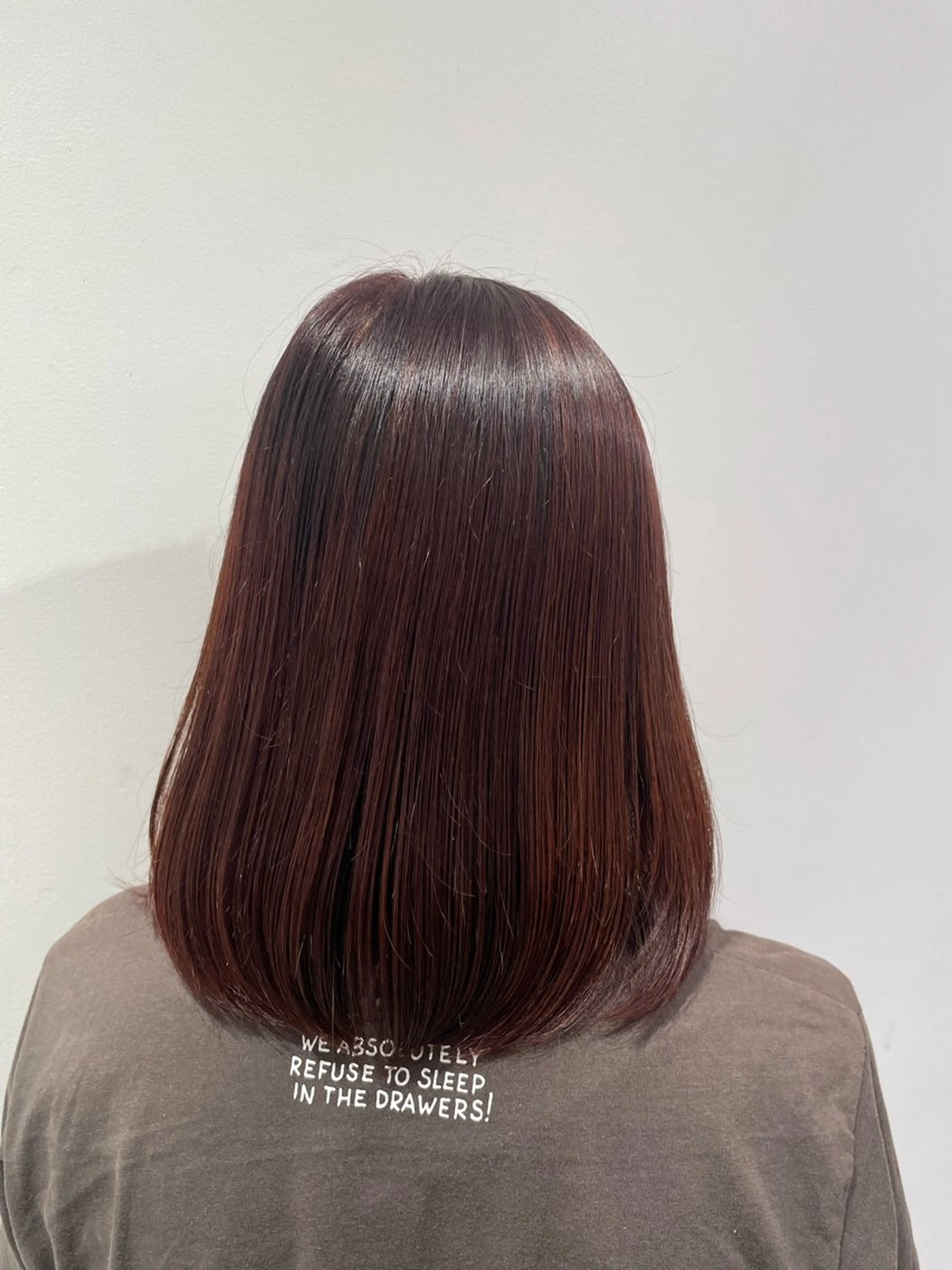 ミディアム カラー ブラウンカラー ピンクカラー ピンクブラウン hairsalon de Forever vida所属・メンズモデル板橋 島田依杏のヘアスタイル