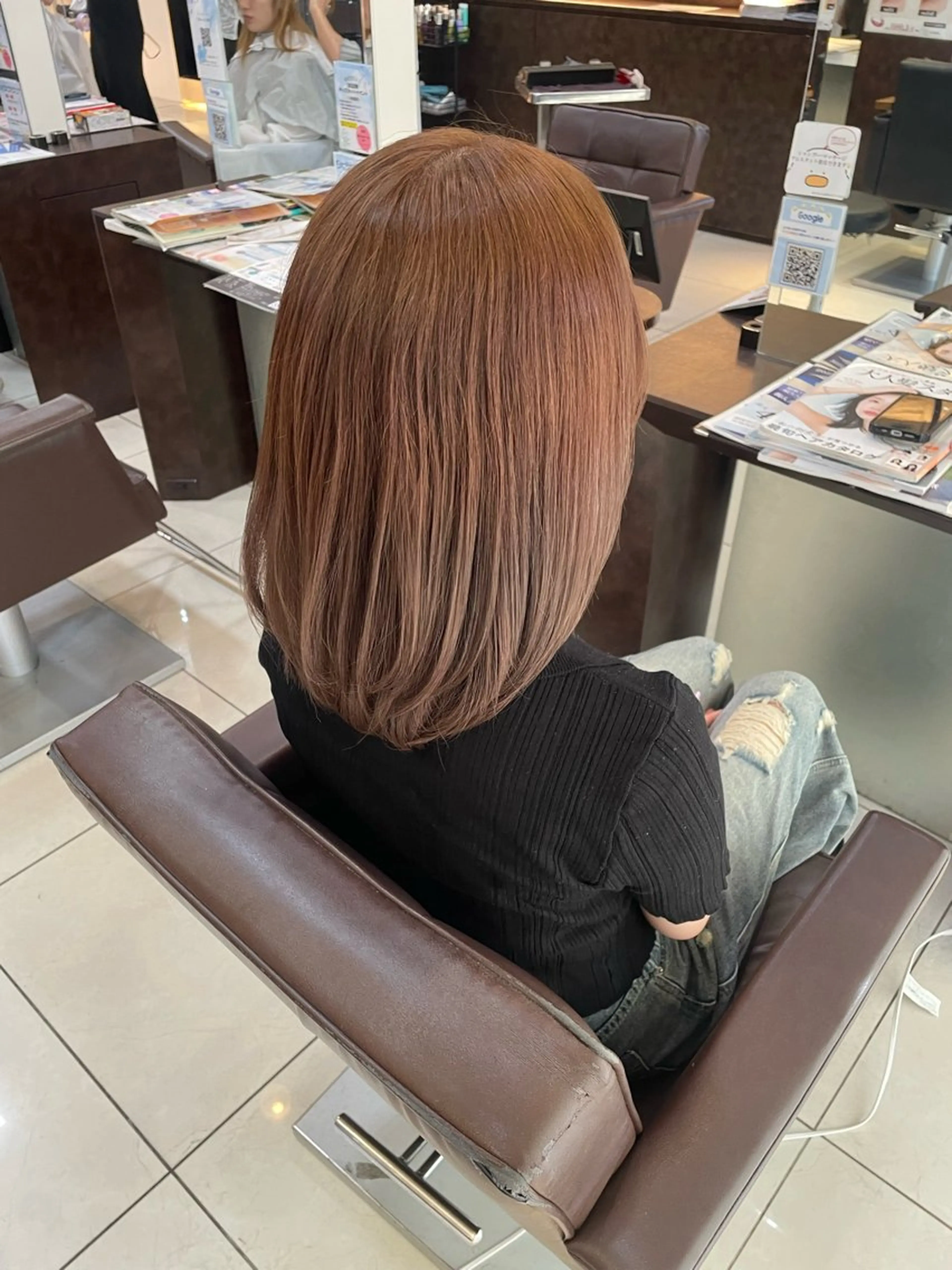ミディアム カラー ヘアカラー 🤎うる艶ベージュ 🧸MAYUKA🤎のヘアスタイル