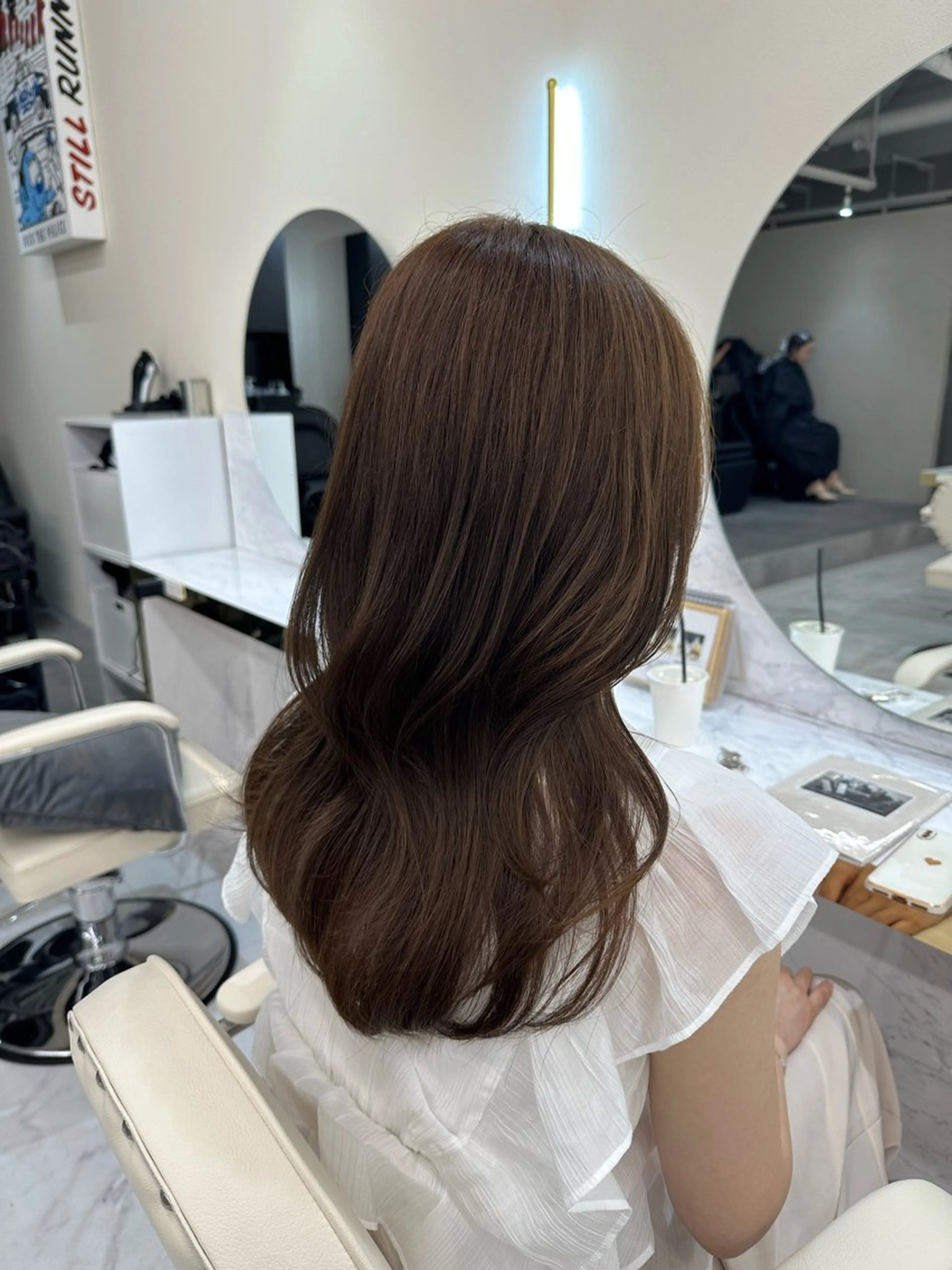 ミディアム ヘアカラー トリートメント 似合わせ顔まわりカッ ト🩶瀧本美咲のヘアスタイル