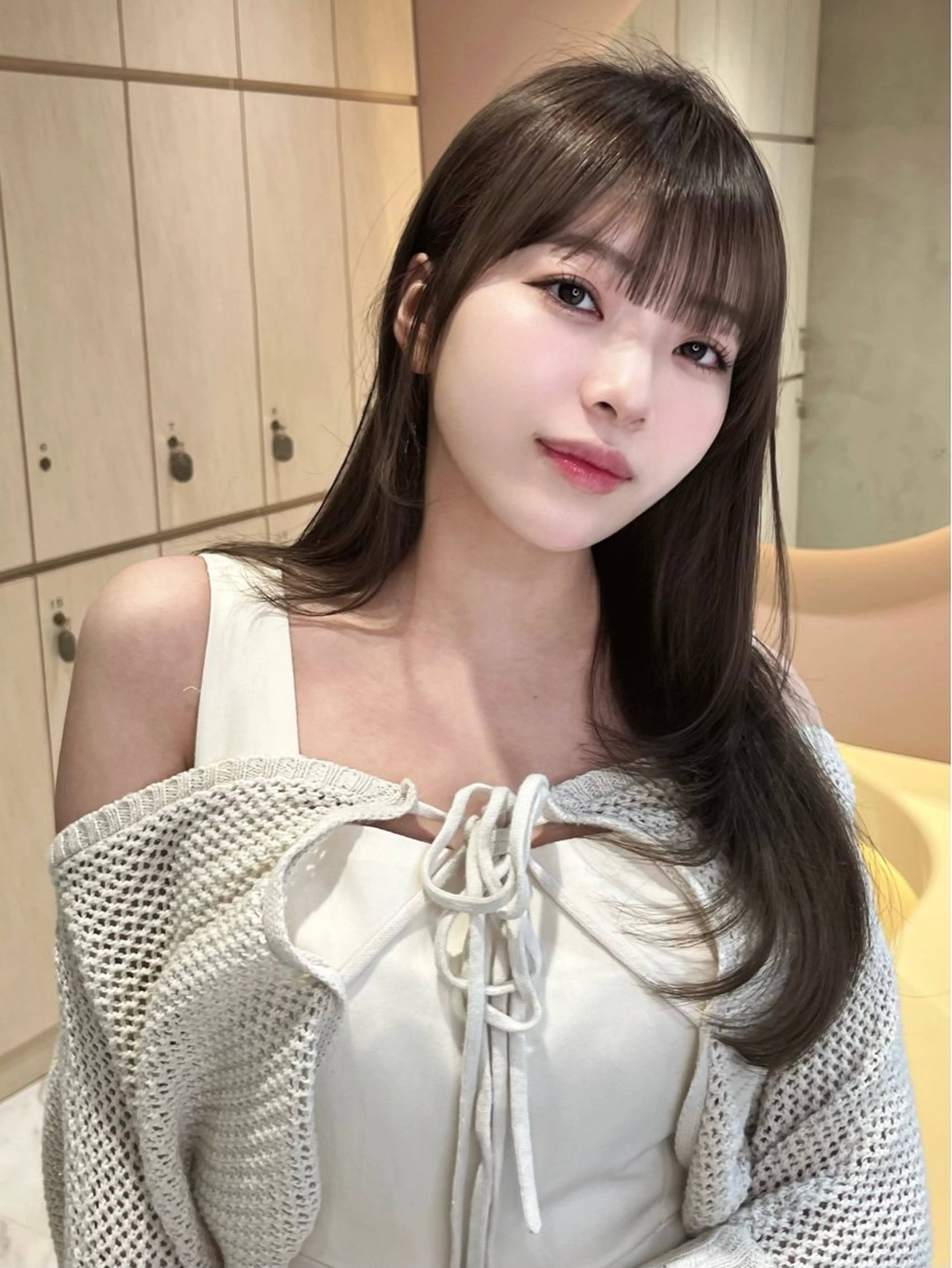 ロング カラー 透明感カラー ダブルカラー 顔まわりレイヤー 韓国風ヘア レイヤーカット ブリーチなし髪質改善 韓国ヘア　柏崎颯刀のヘアスタイル