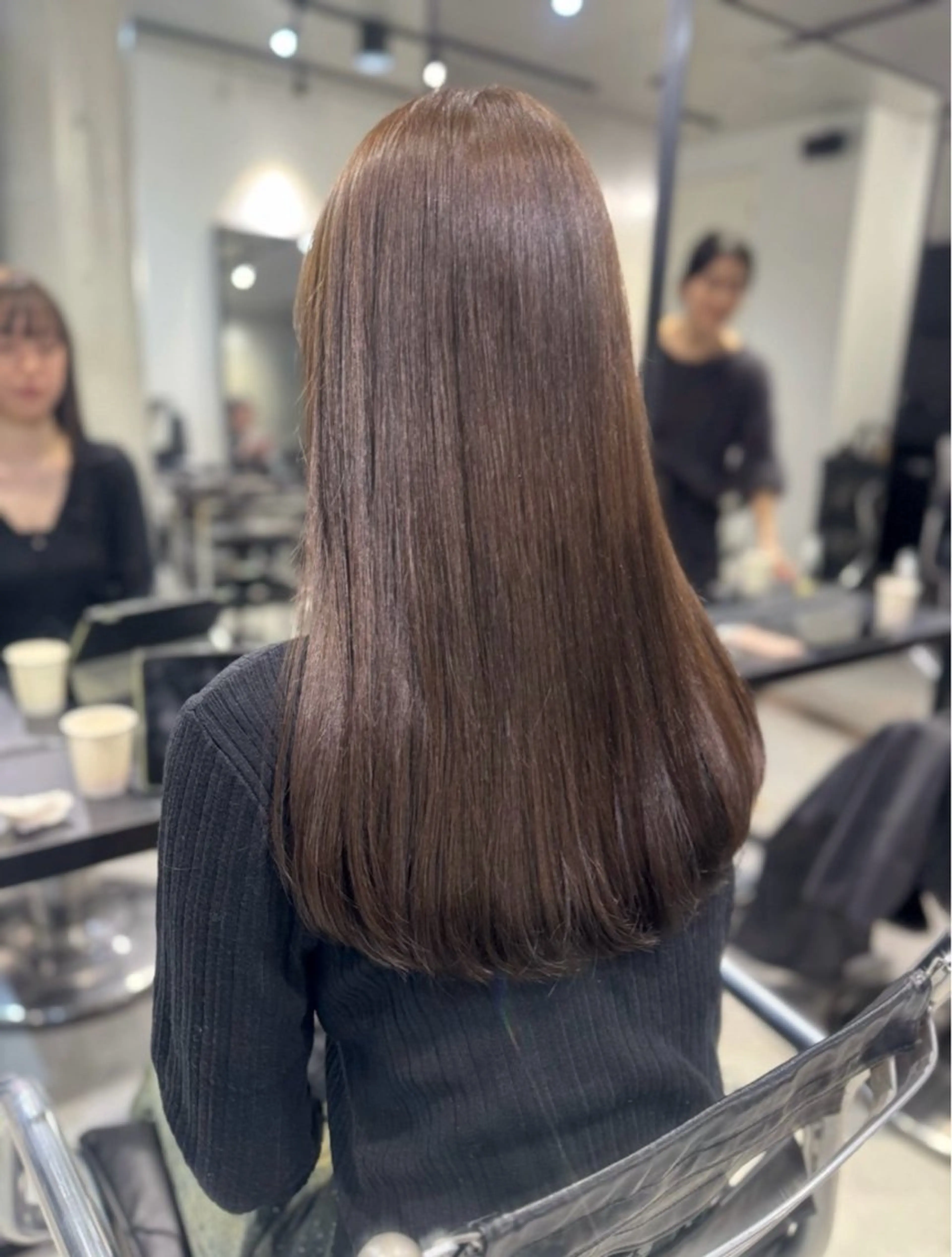 ロング カラー パーマ ヘアアレンジ 透明感/オリーブ/ グレージュ/YUKAのヘアスタイル