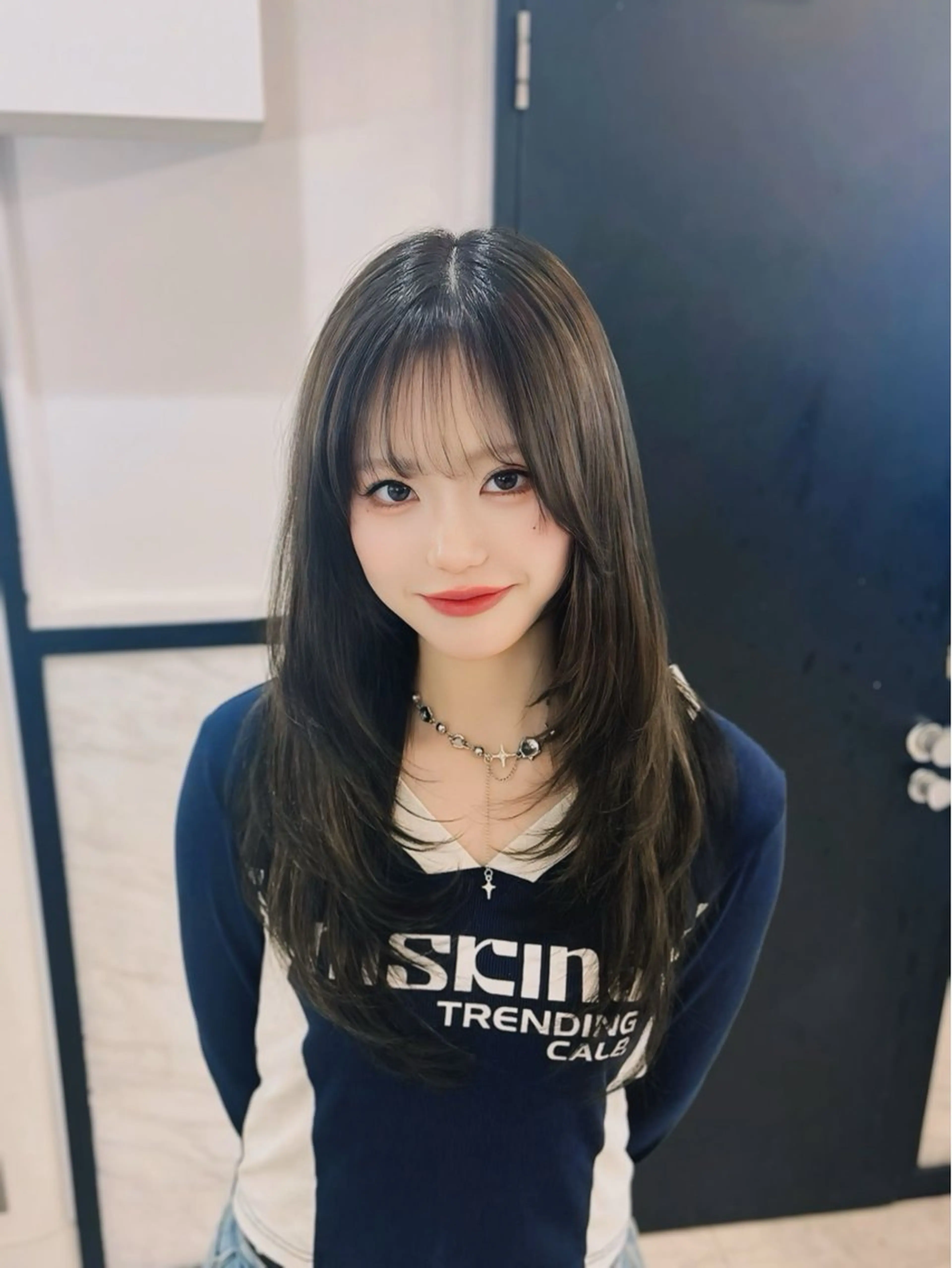 似合わせカット➕透明感カラー➕Aujua3step超音波トリートメント《レイヤー・ハッシュカット・艶髪・韓国ヘア・新宿》の写真