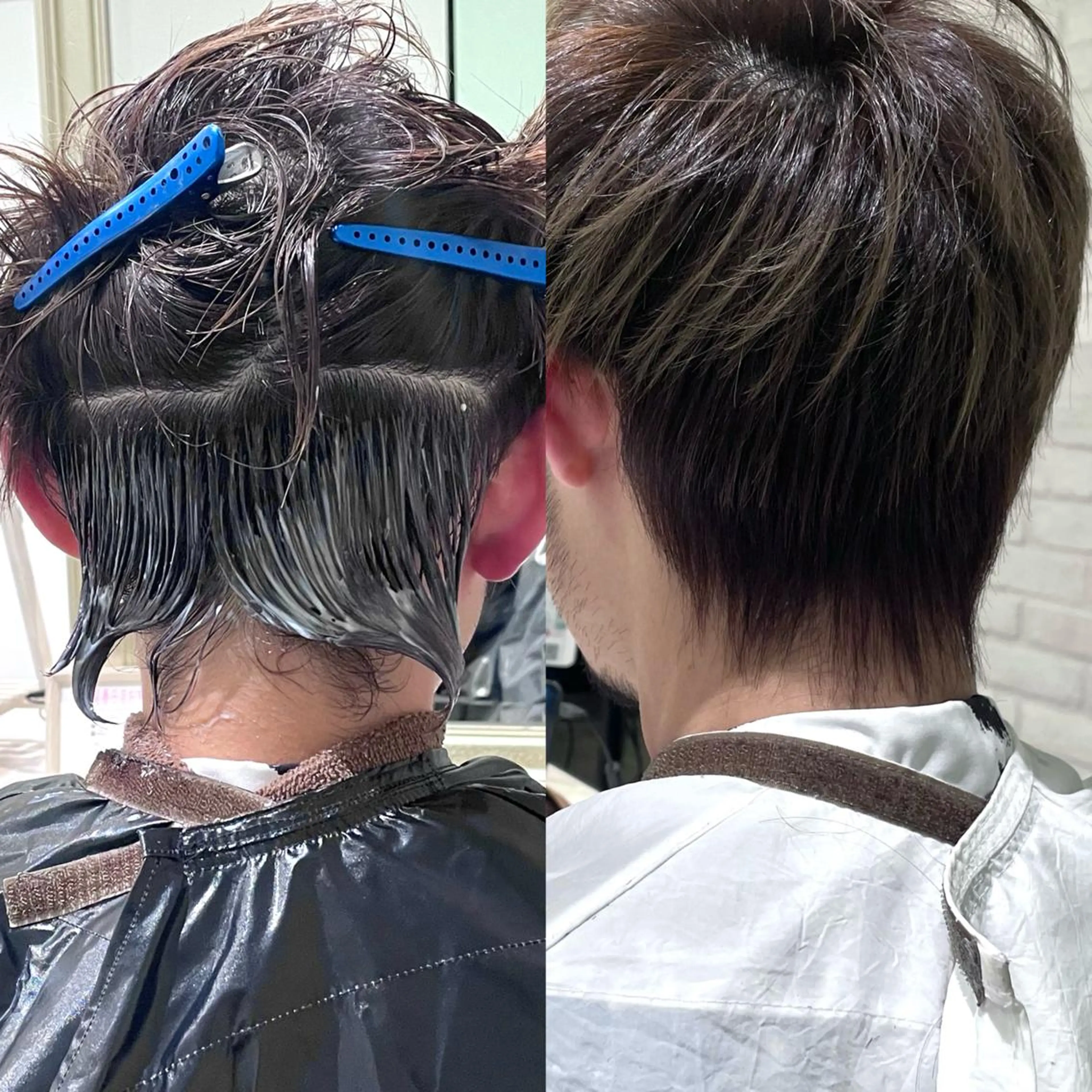 ショート メンズ 刈り上げ パク・ボミン小野リエ 韓国ハーフ🦊のヘアスタイル