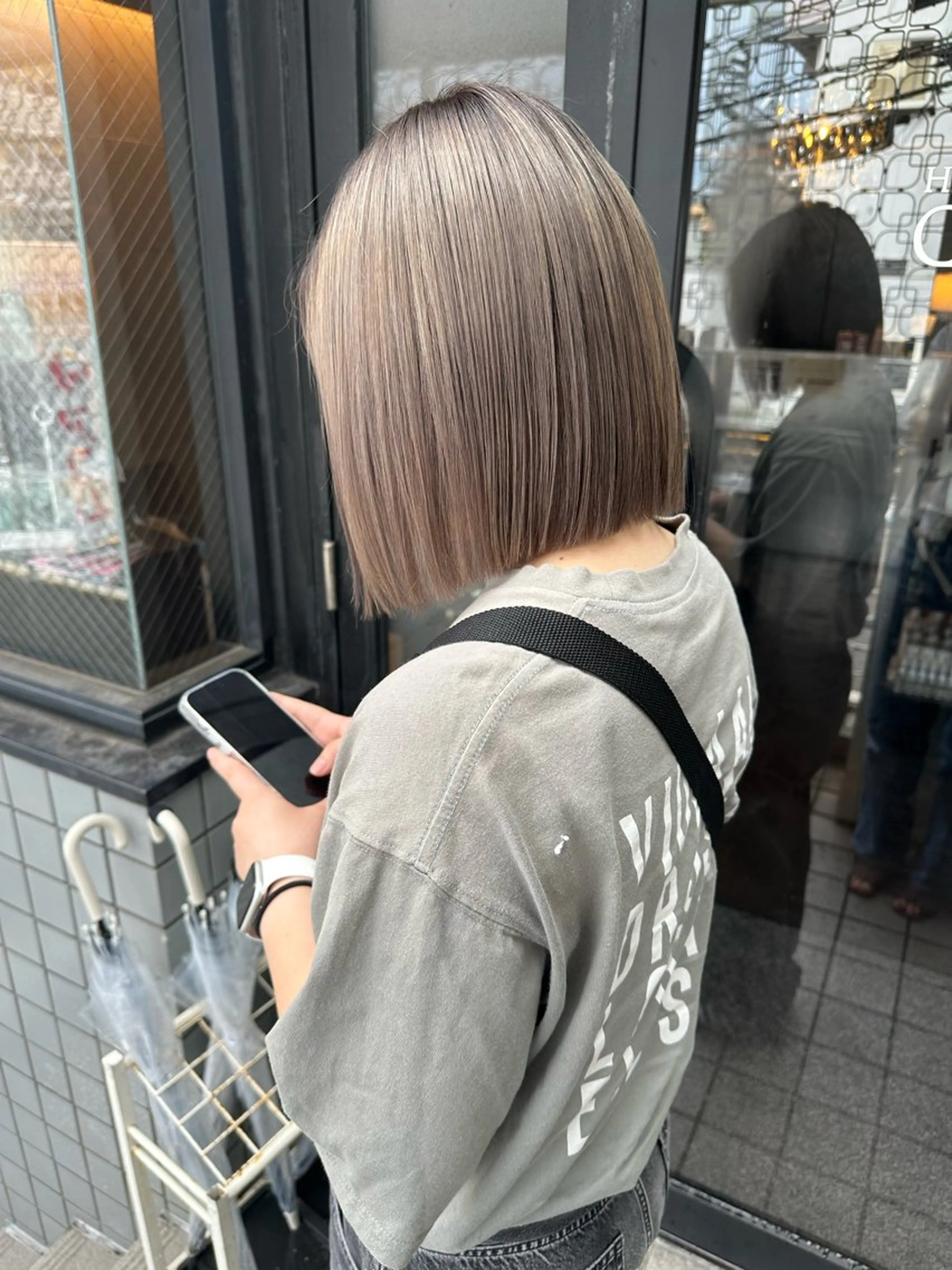 ミディアム カラー カット ヘアカラー トリートメント SAKURA🌸 レイヤー/グレージュのヘアスタイル
