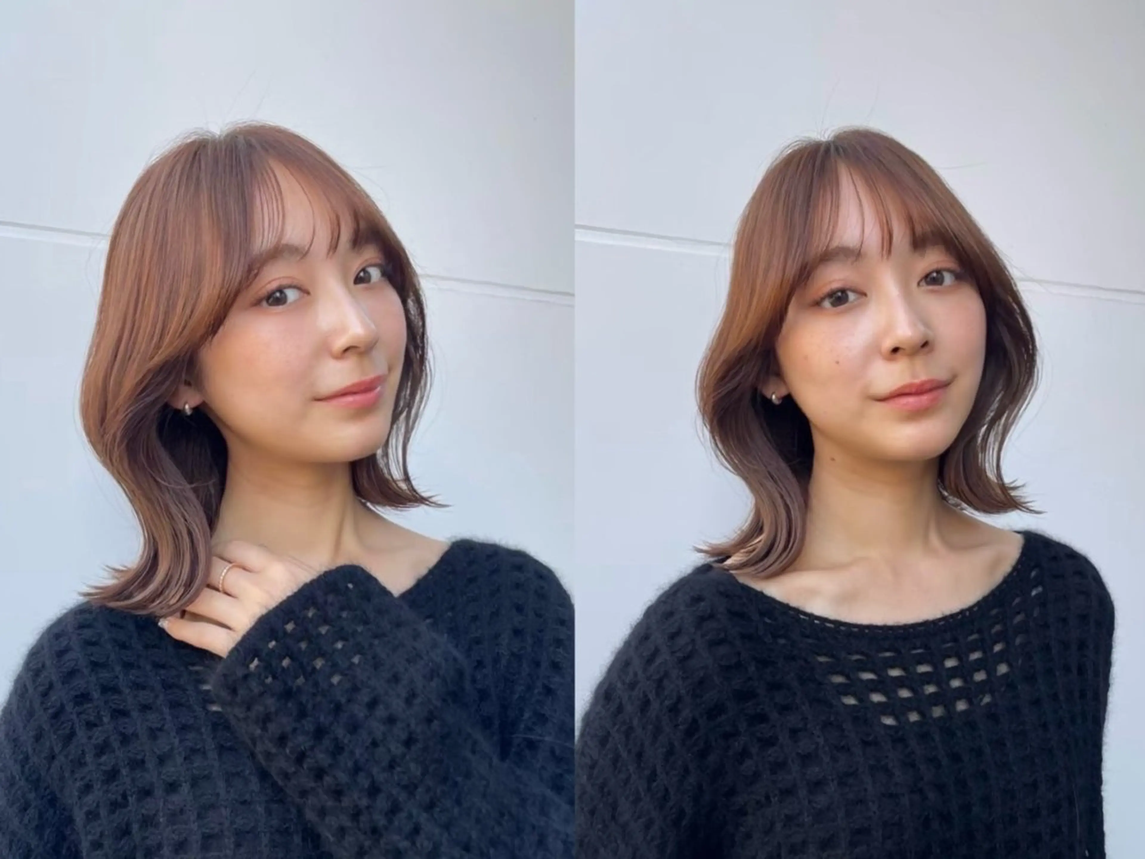ミディアム ボブ カット ヘアカラー トリートメント ヘアセット 🦋顔周りカット/ yuri 🦋のヘアスタイル