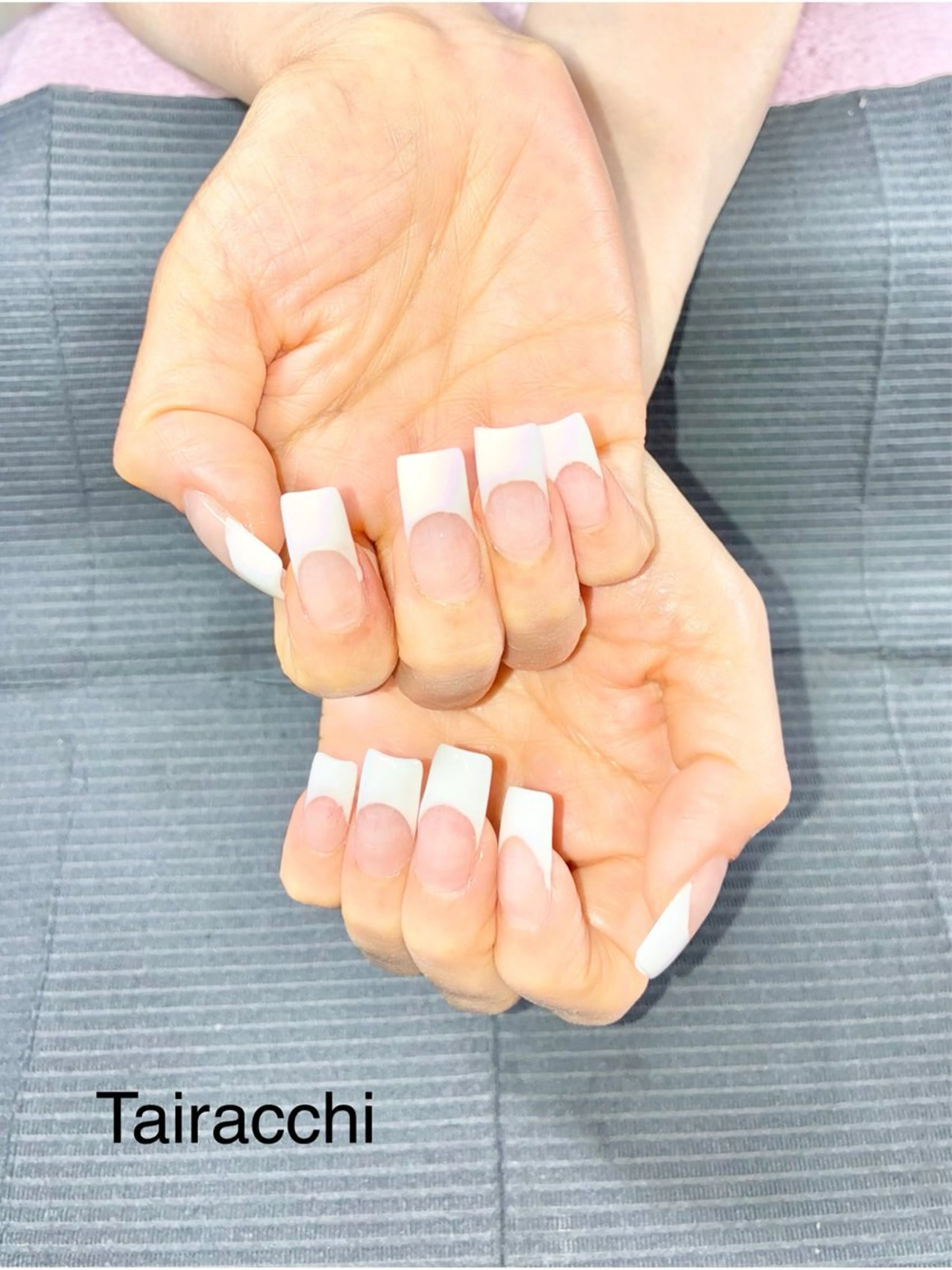 ネイル フレンチネイル スカルプネイル Tairacchi ﾀｲﾗｯﾁのネイルデザイン