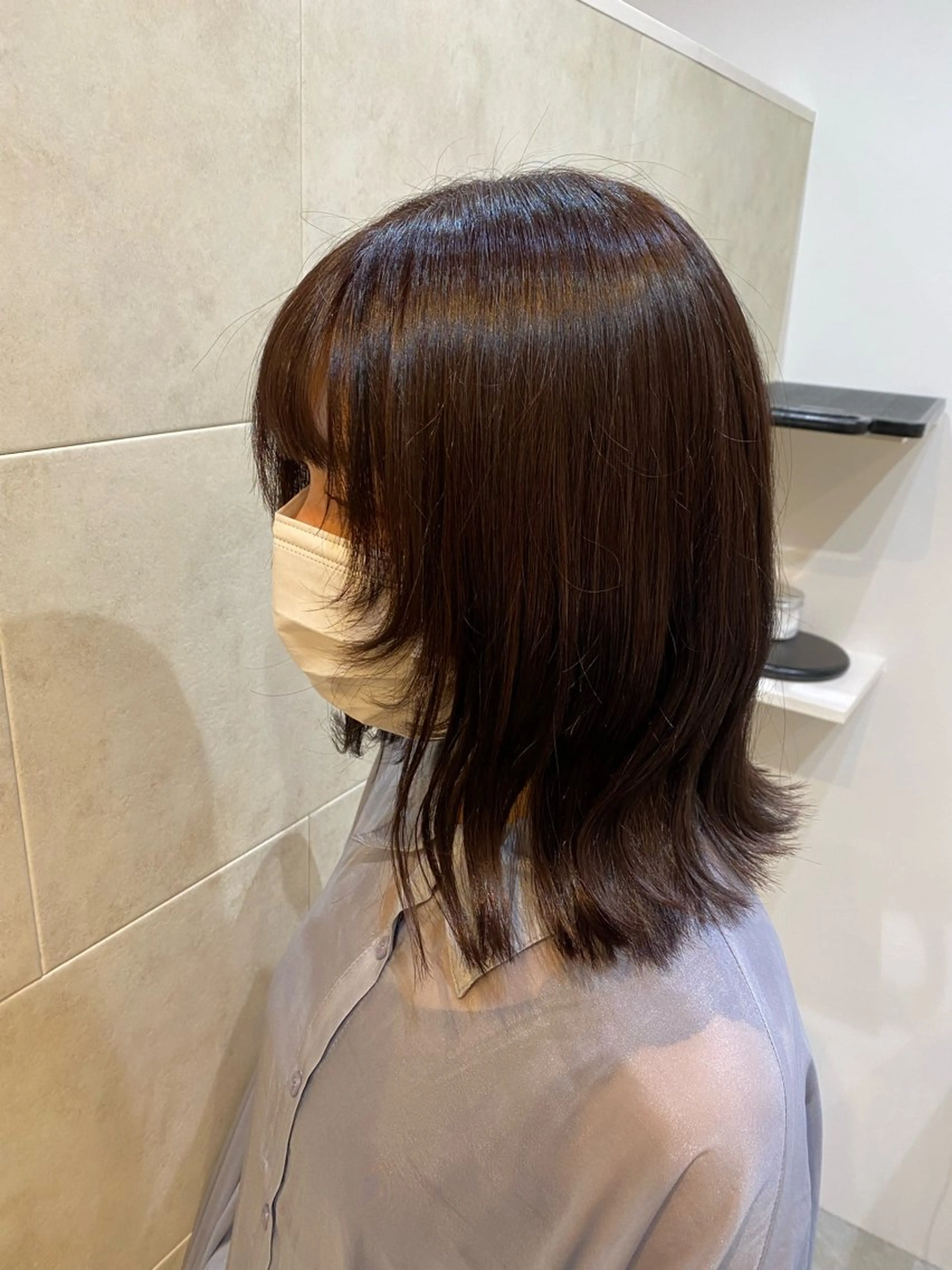 ミディアム カラー カット ヘアカラー トリートメント 【髪質改善　艶髪】 布川　莉穂のヘアスタイル