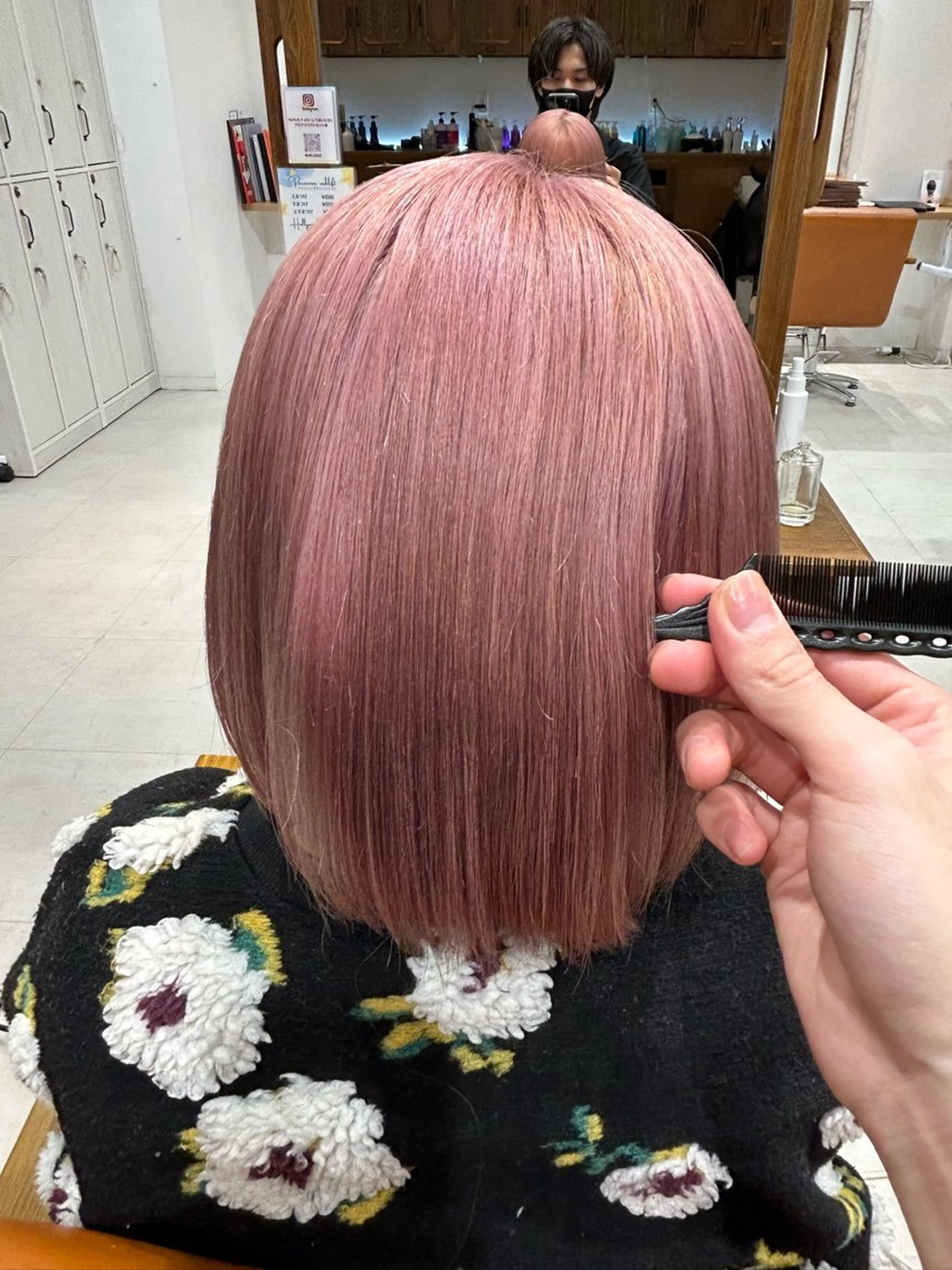 ミディアム カラー ヘアカラー 山﨑 燦人のヘアスタイル