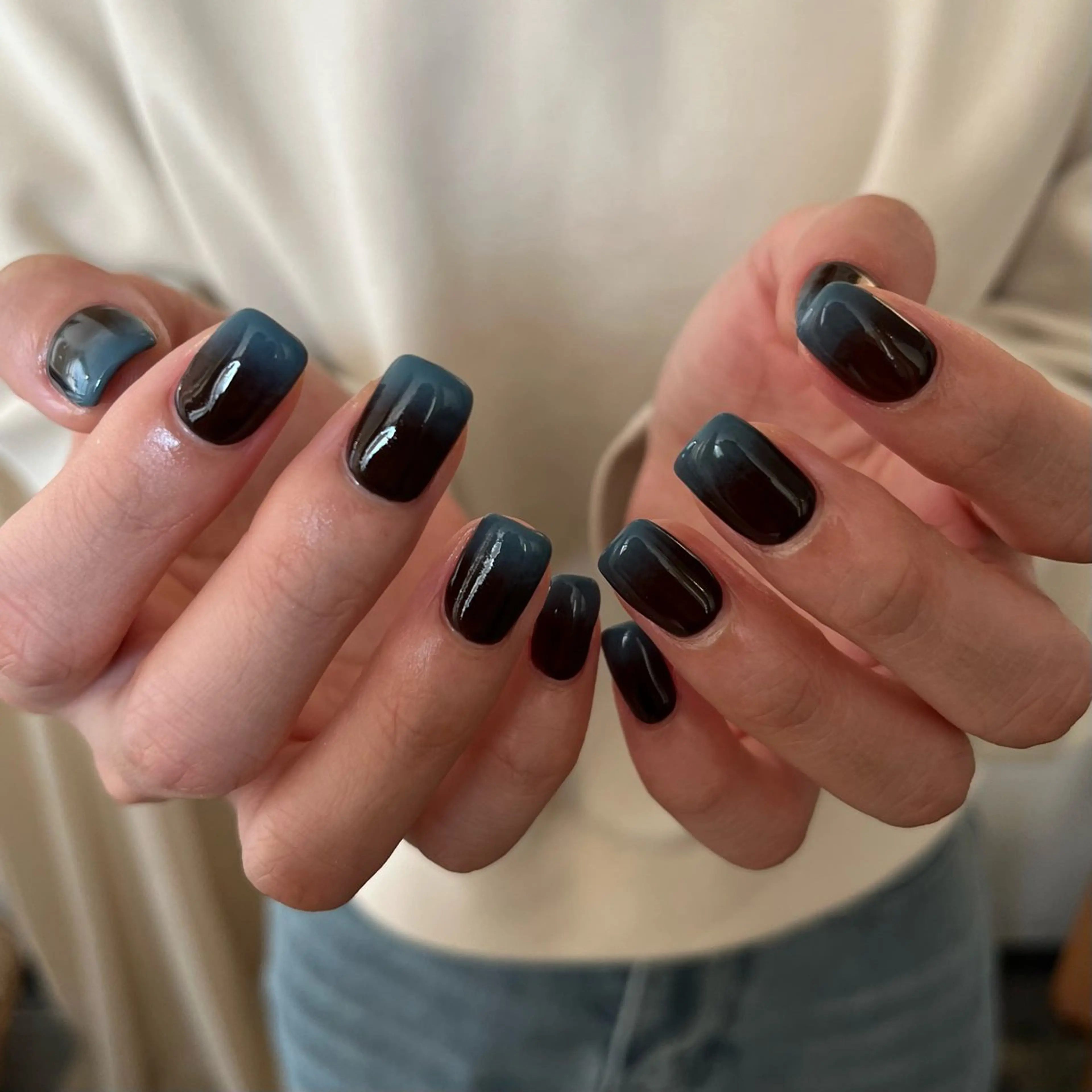 ネイル ブラウン ハンドネイル nail salon O (en)所属・vegh. nail／阿波座のネイルデザイン