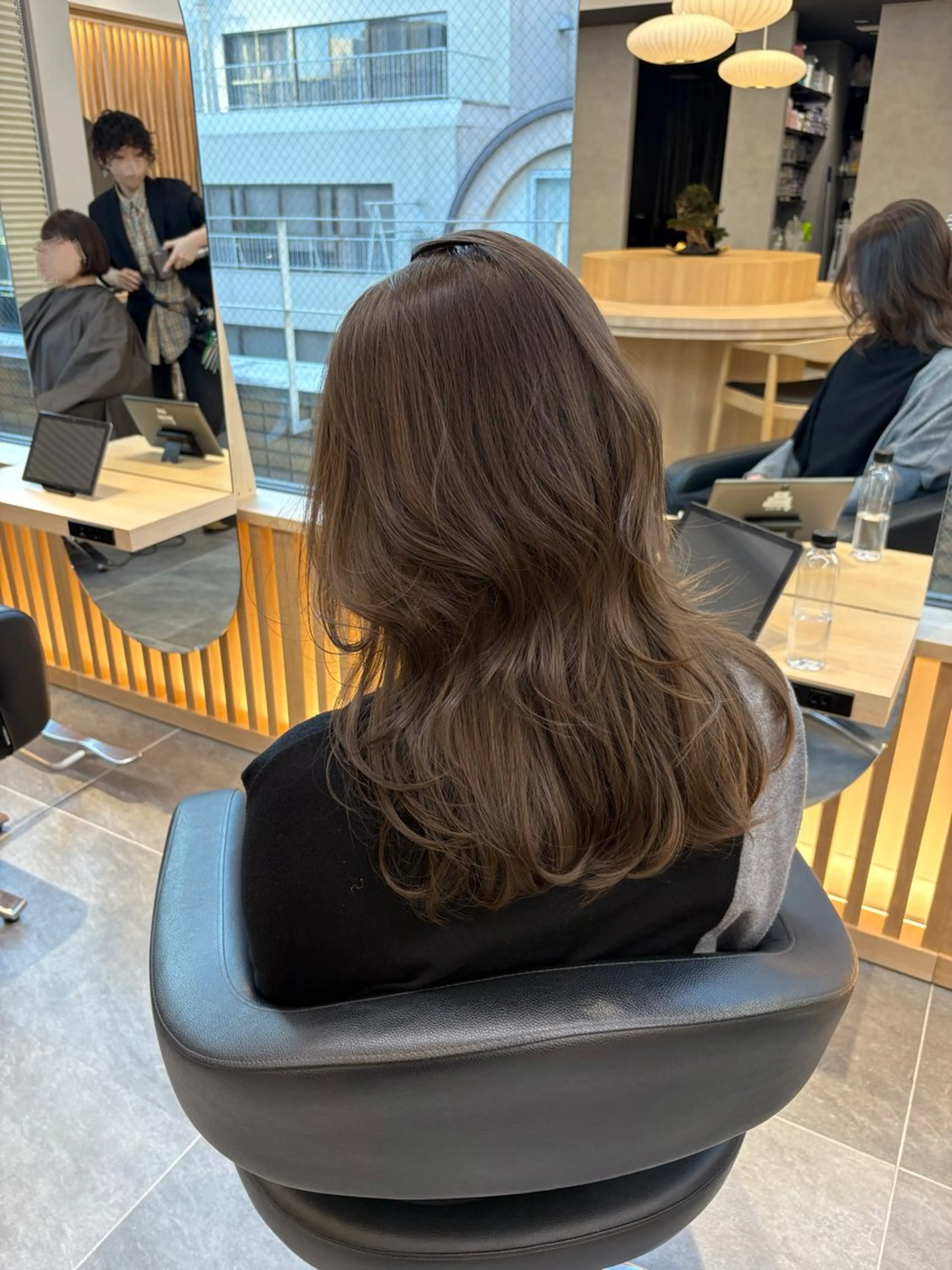 セミロング カラー ヘアカラー トリートメント ヘッドスパ nana【艶髪】/ 顔まわり/縮毛矯正のヘアスタイル