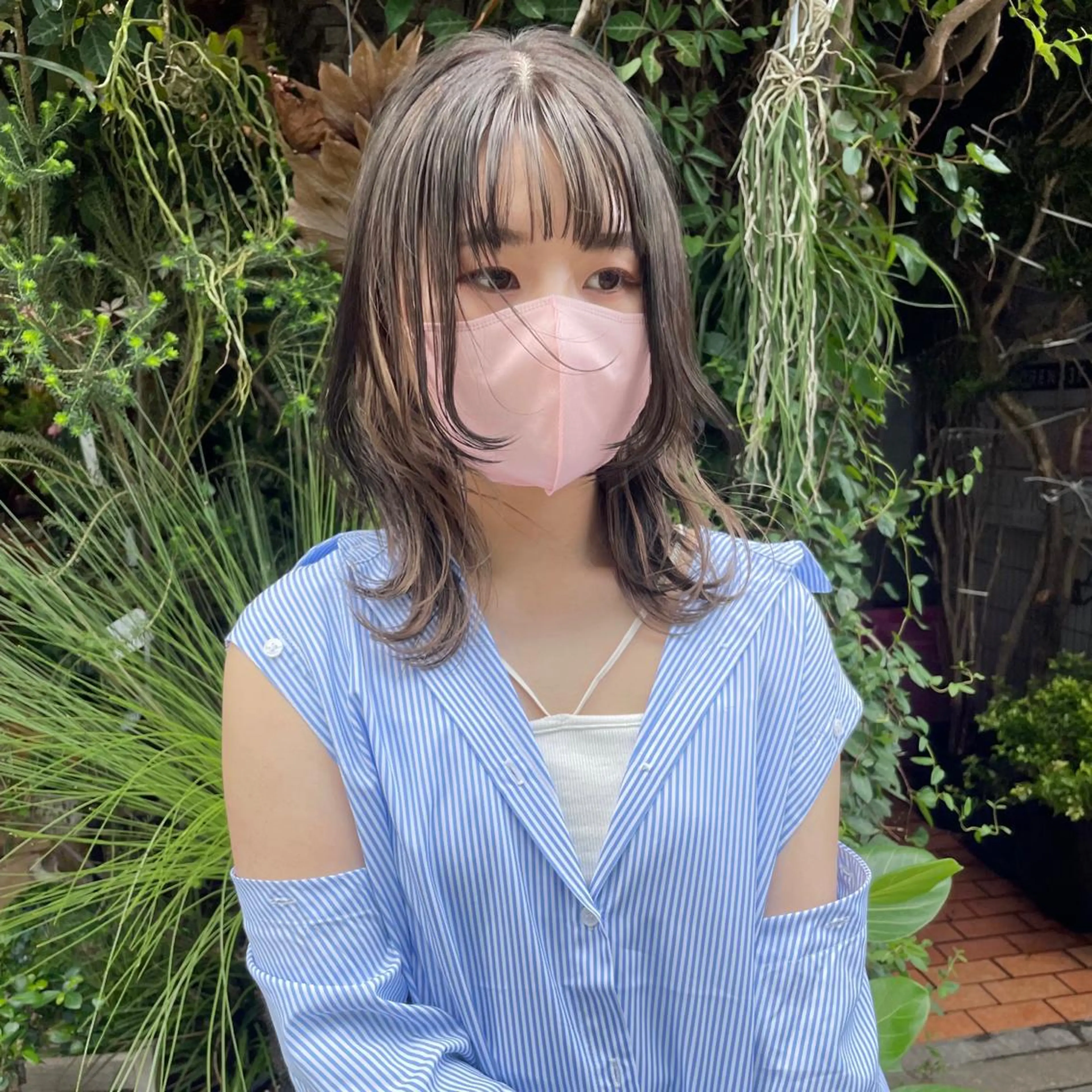 ミディアム カラー ミディアムパーマ ブリーチ ケアブリーチ ダブルカラー ハイライトカラー ブリーチ/レイヤー 🌻Mutsumiのヘアスタイル