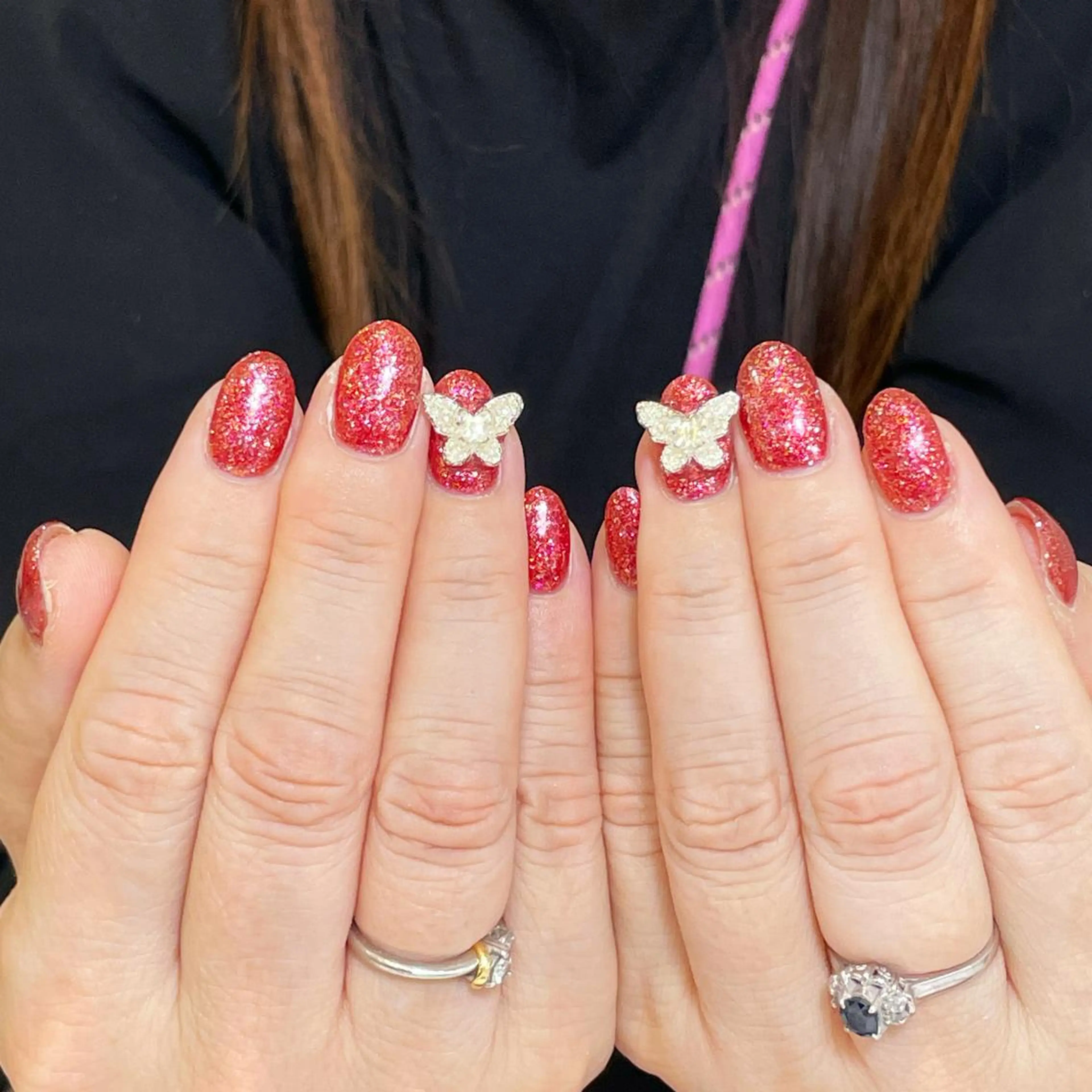 ネイル アートネイル オーロラネイル ガーリー キラキラネイル 韓国ネイル ハンドネイル YOYO 💅のネイルデザイン