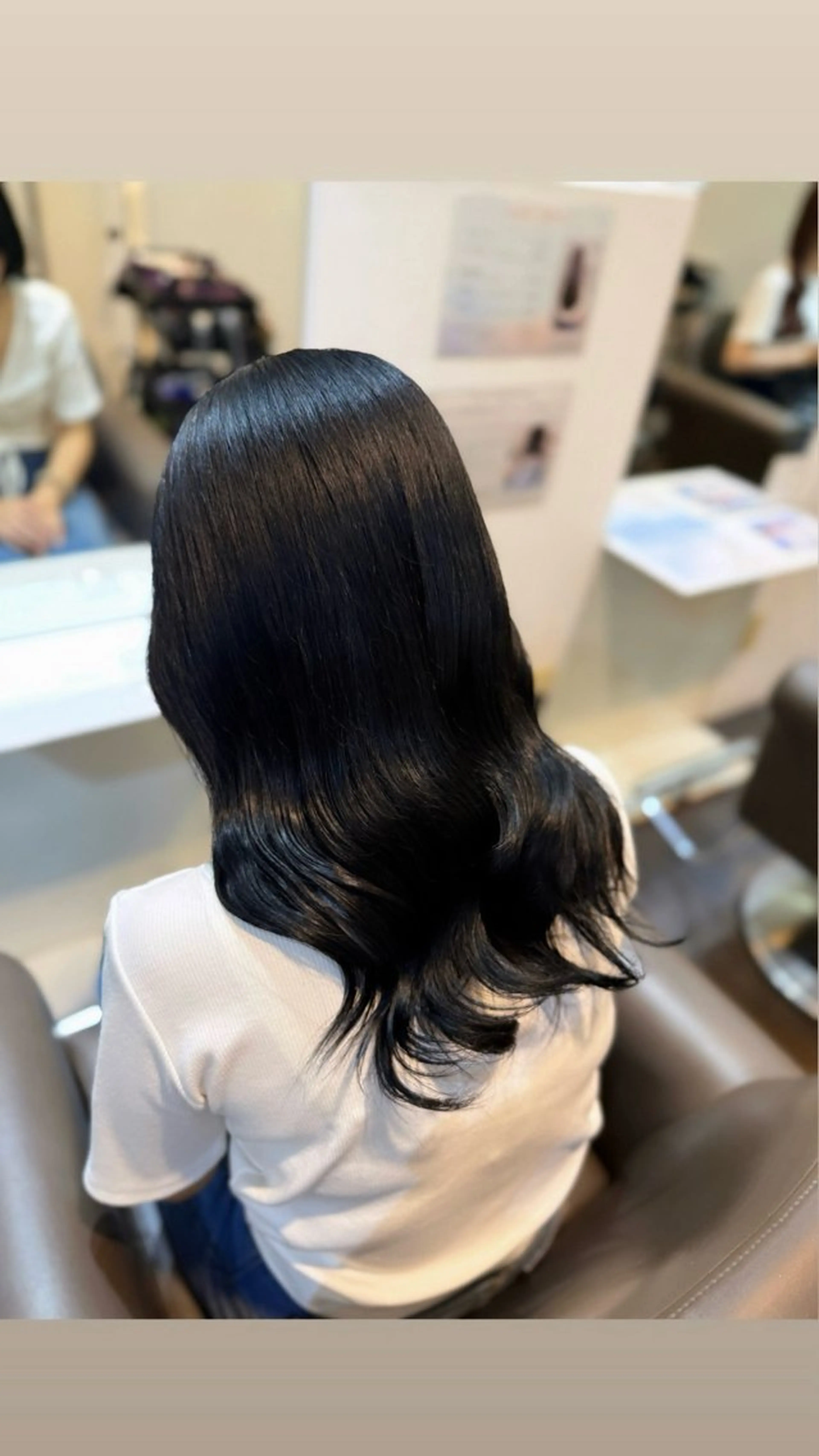 カラー 黒髪 ブルーカラー ブルーブラック 梅田/艶カラー/ Ririaのヘアスタイル