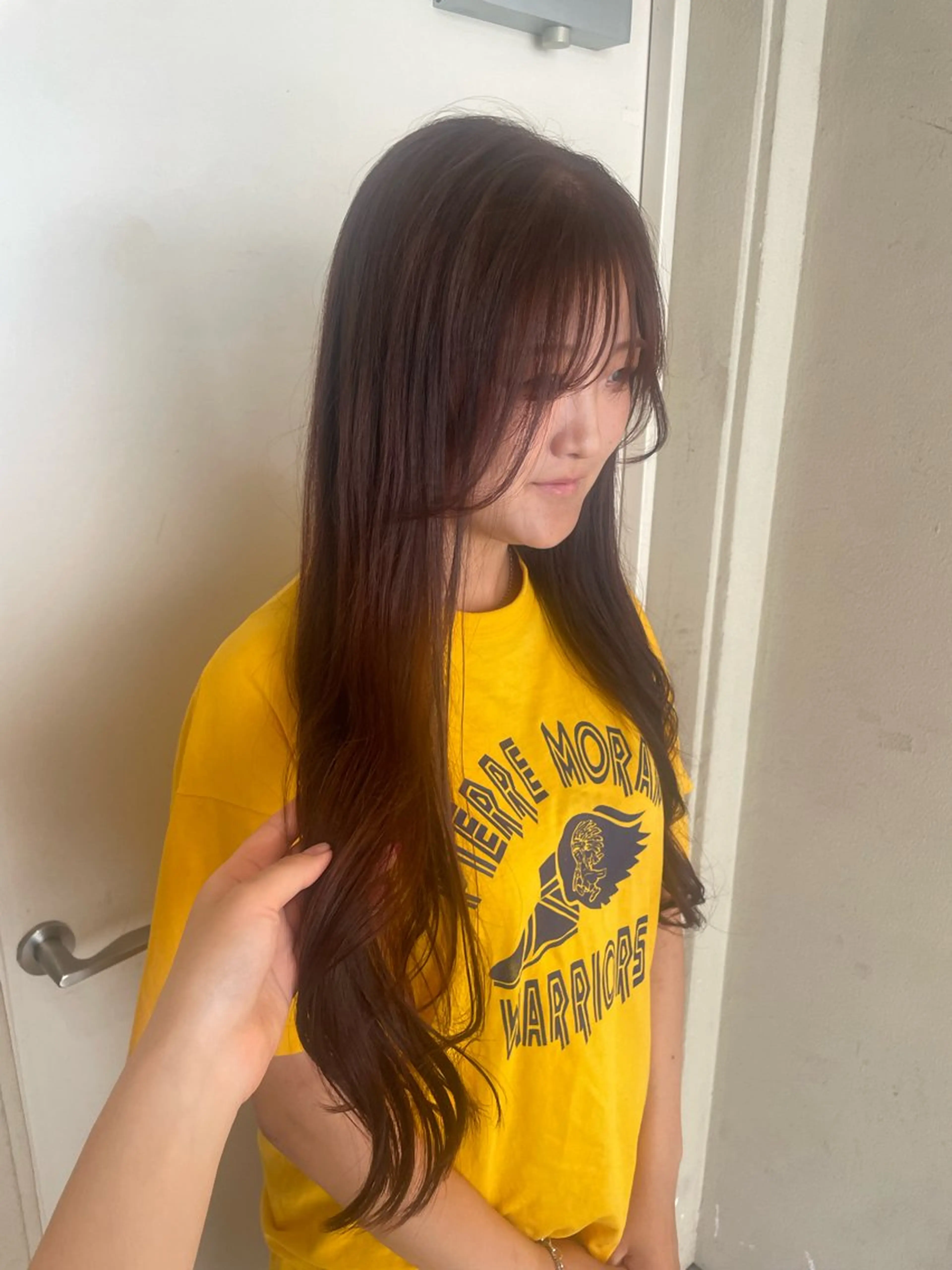 ロング カラー ヘアカラー トリートメント MASHIRO💎 透明感カラー/カットのヘアスタイル