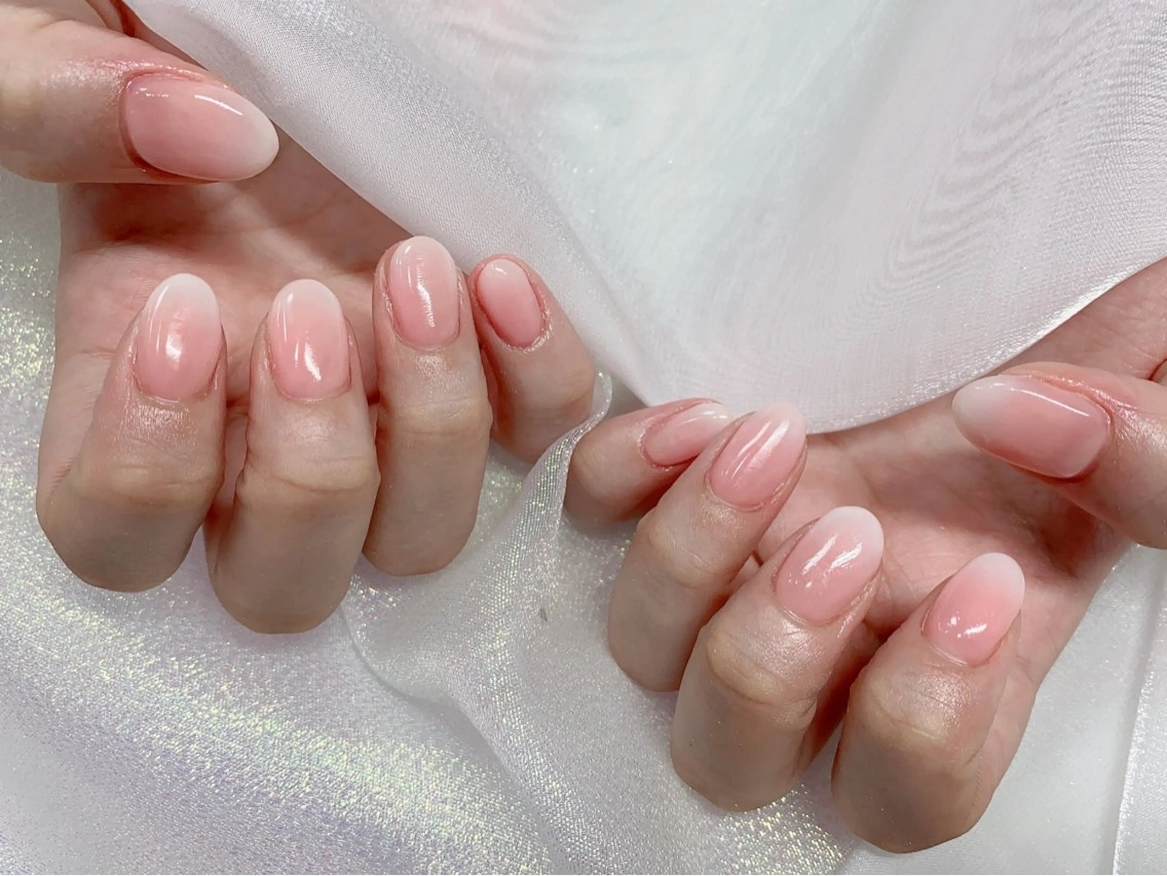 ネイル 長さ出し ジェルネイル キラキラネイル 大理石ネイル(マーブル) ニュアンスネイル Morpho nailのネイルデザイン