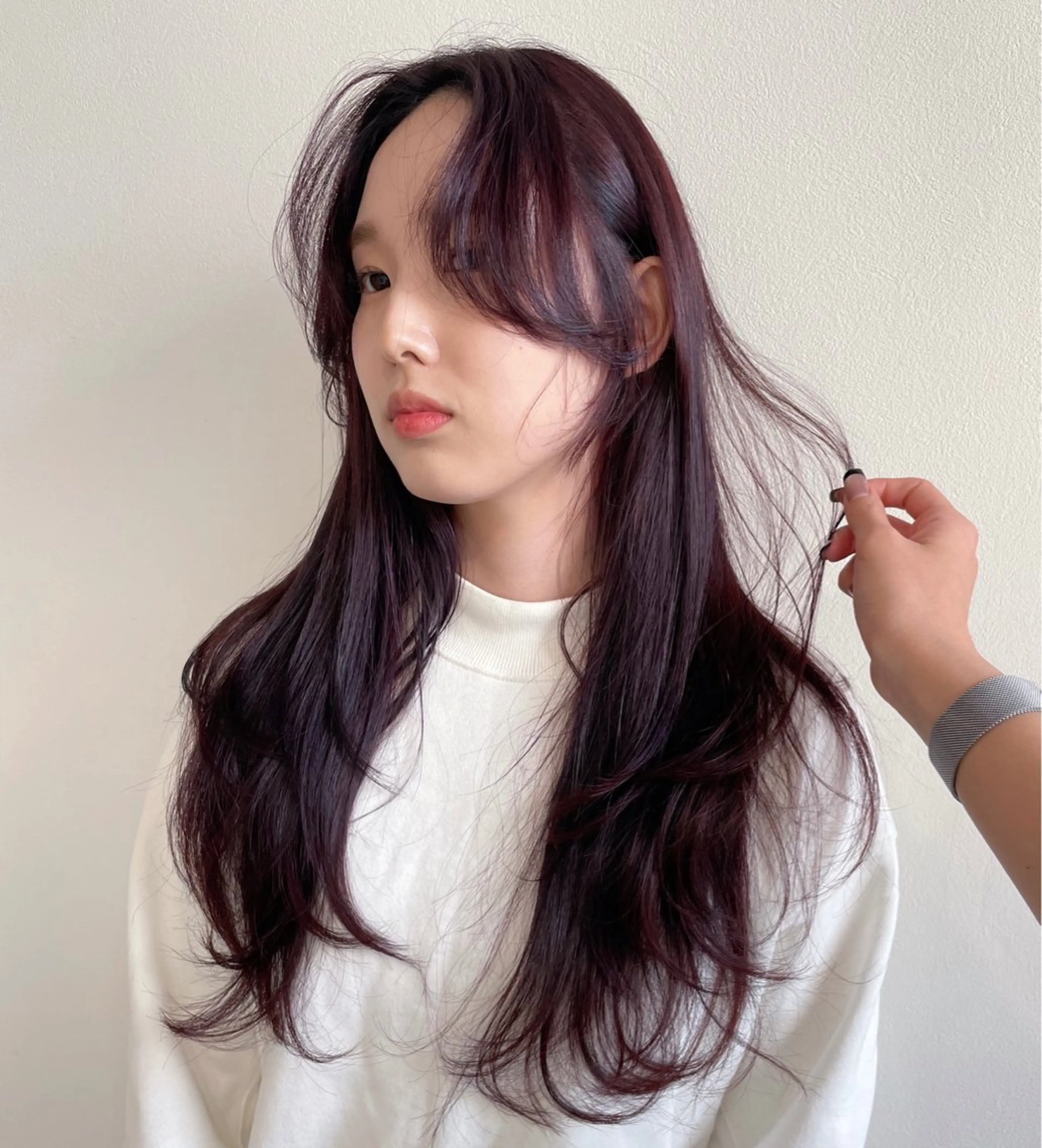 ロング カラー カット ヘアカラー risako🇰🇷 韓国ヘア/レイヤーのヘアスタイル