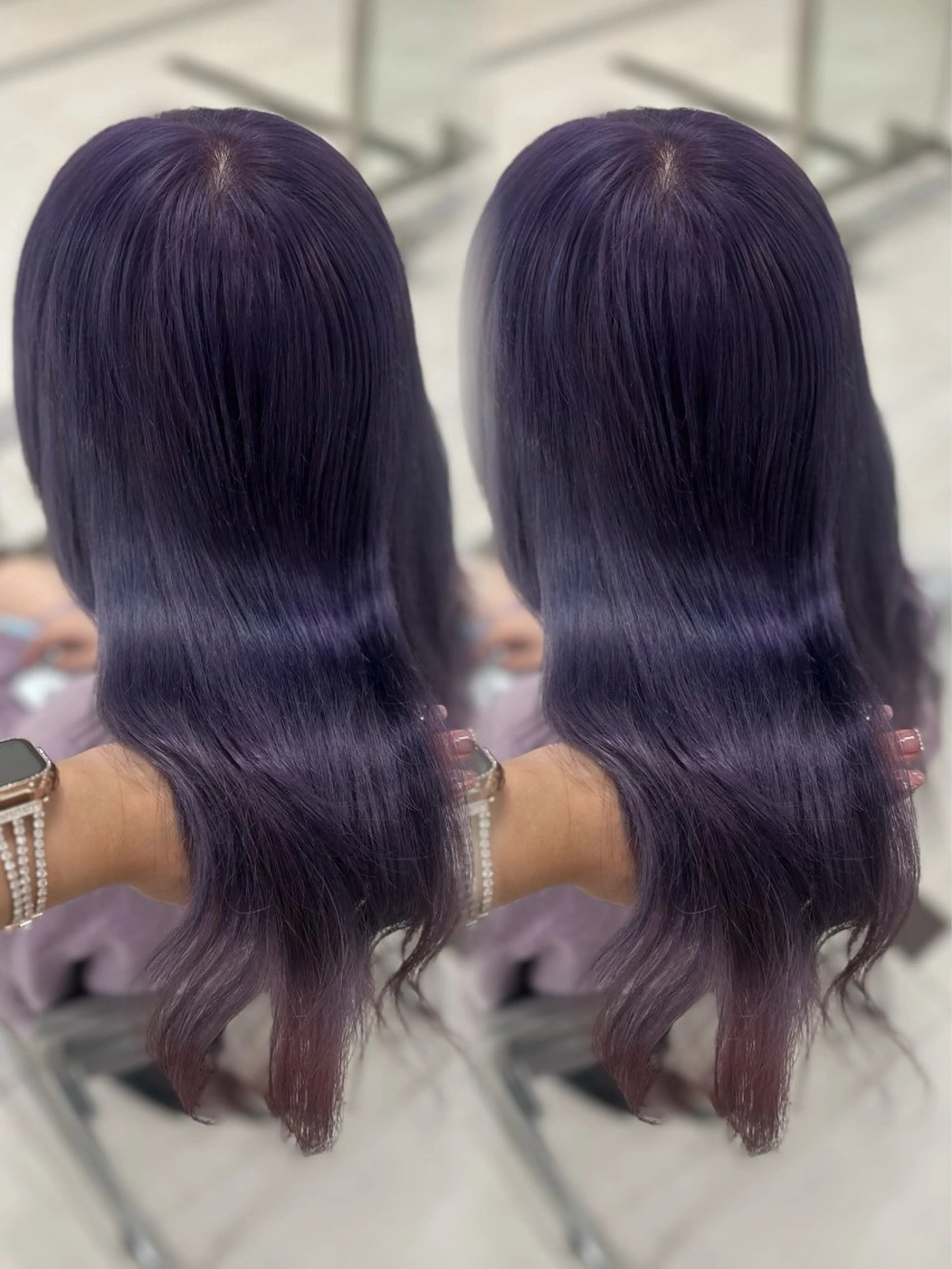 ロング ヘアカラー ハイトーン/ミルク ティー🤍reinaのヘアスタイル