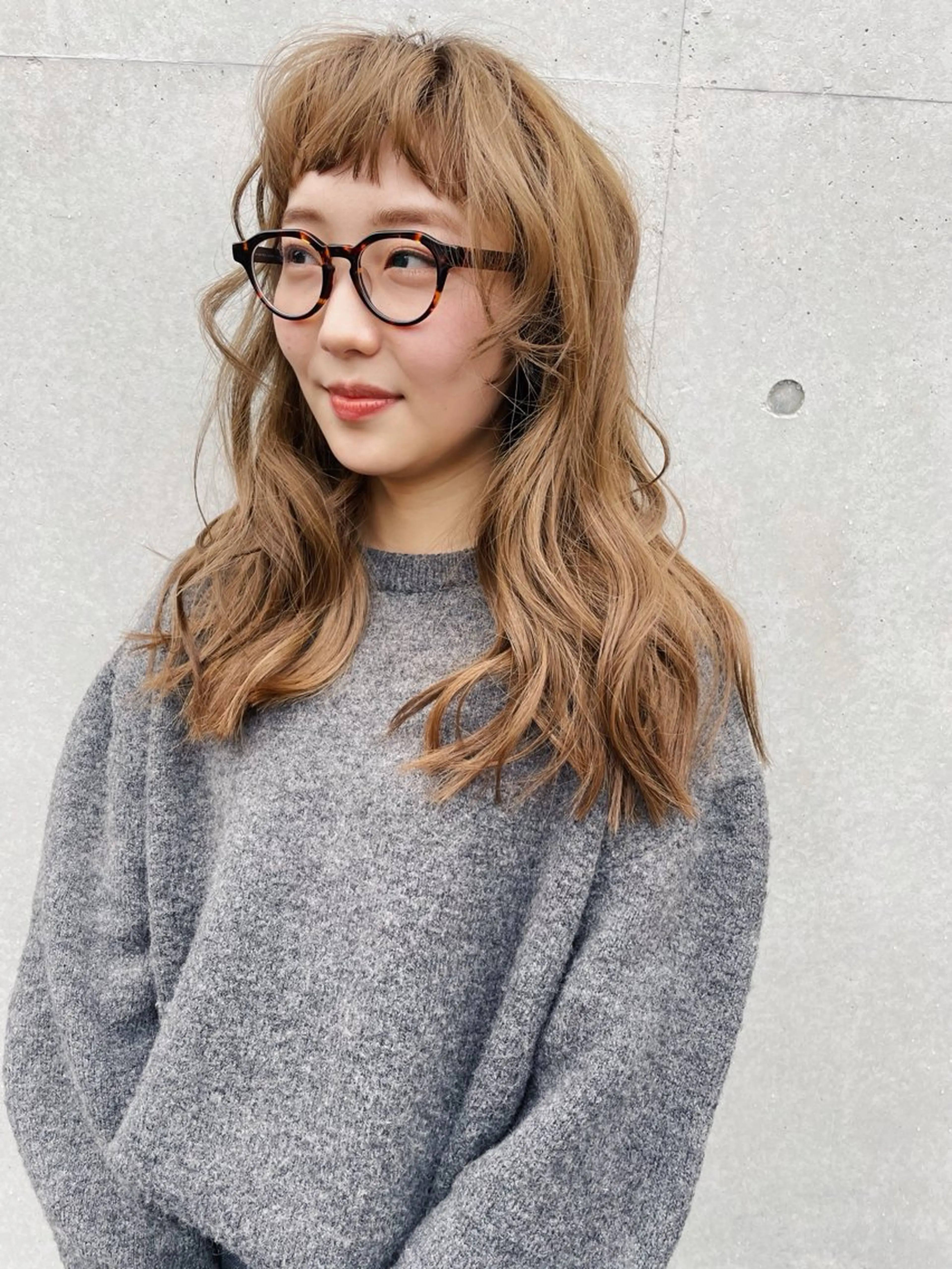 ミディアム カラー ベージュカラー カット ヘアカラー トリートメント ヘアセット センスをお届けします 大谷将生INFPのヘアスタイル