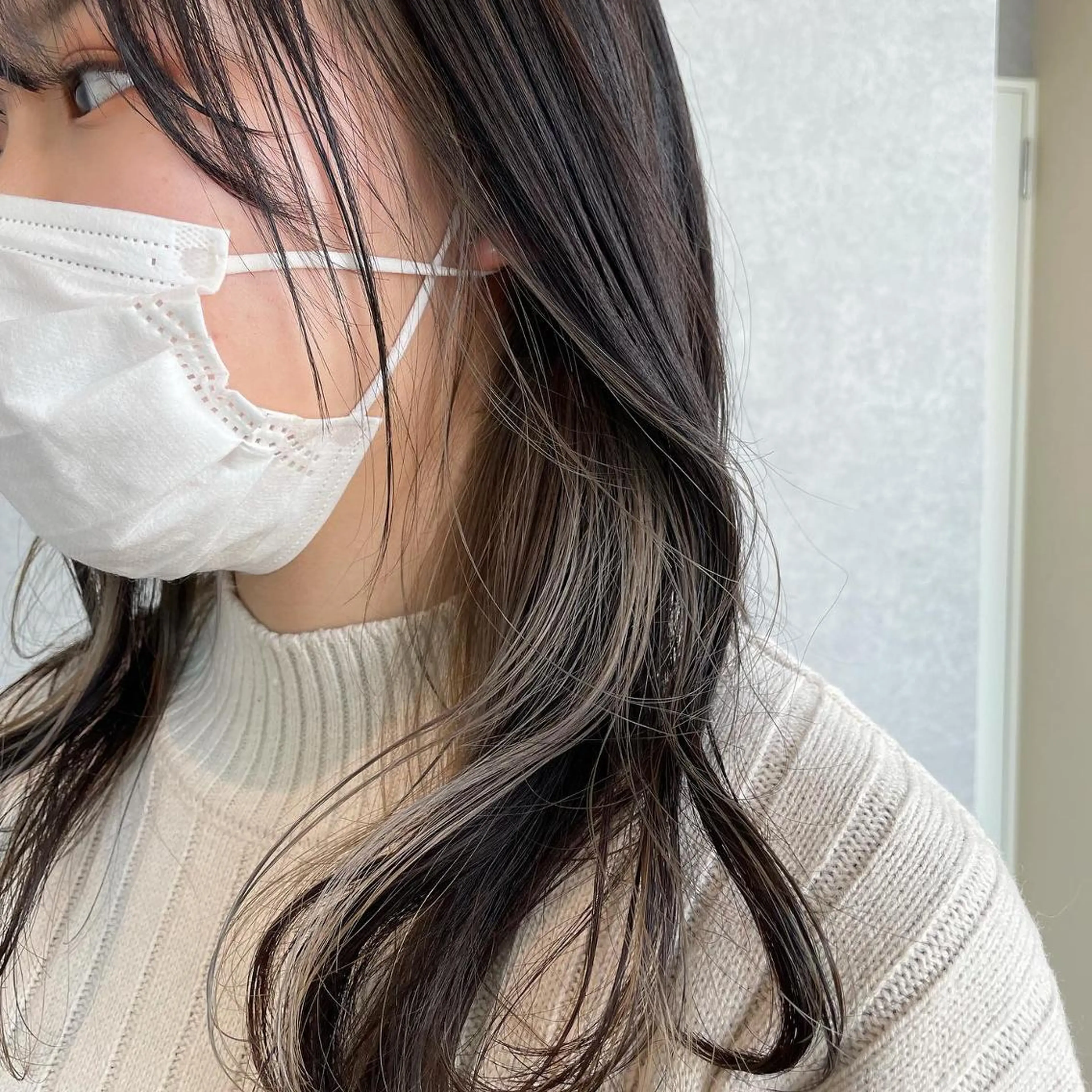 ミディアム カラー メンズ キッズ イヤリングカラー gotoday　shaire　saron所属・miu. ボブ/透け感カラーのヘアスタイル
