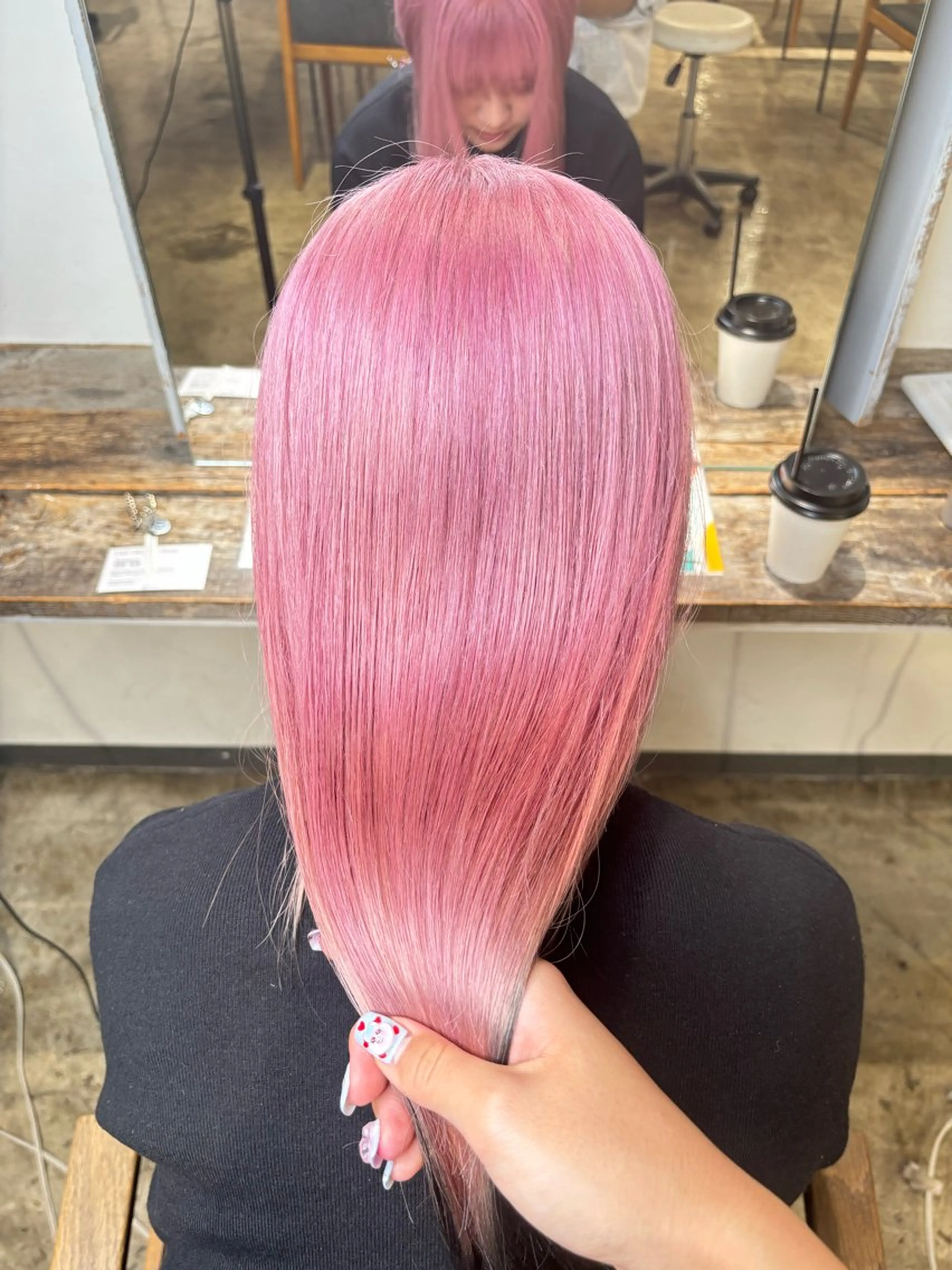 カラー 黒髪 デザインカラー 💫miyu💫デザ インカラー/アレンジのヘアスタイル