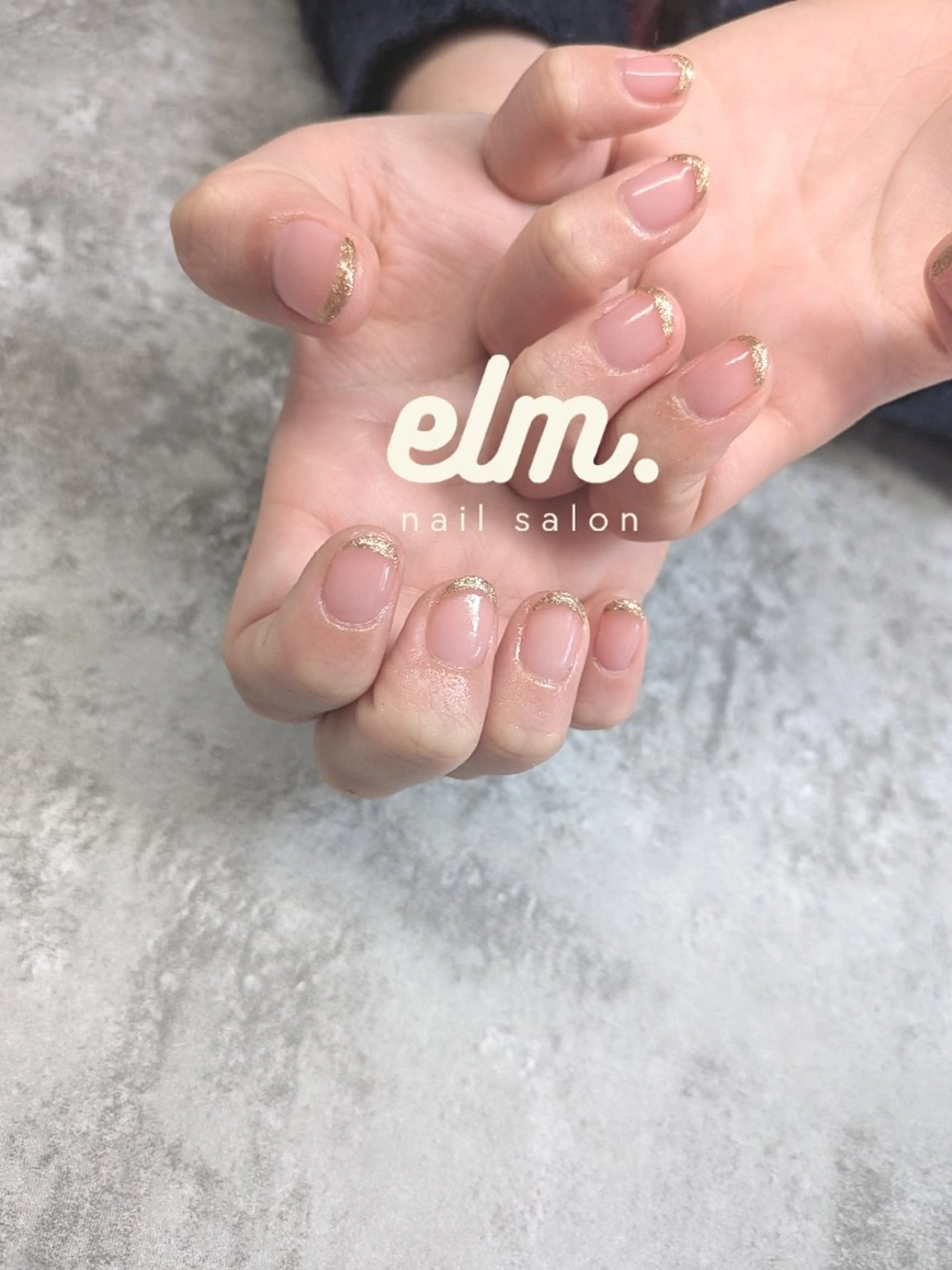 ネイル 入学式 フレンチネイル ラメ(グリッター) ハンドネイル nail salon elm.所属・nail salon elm. まゆこのネイルデザイン